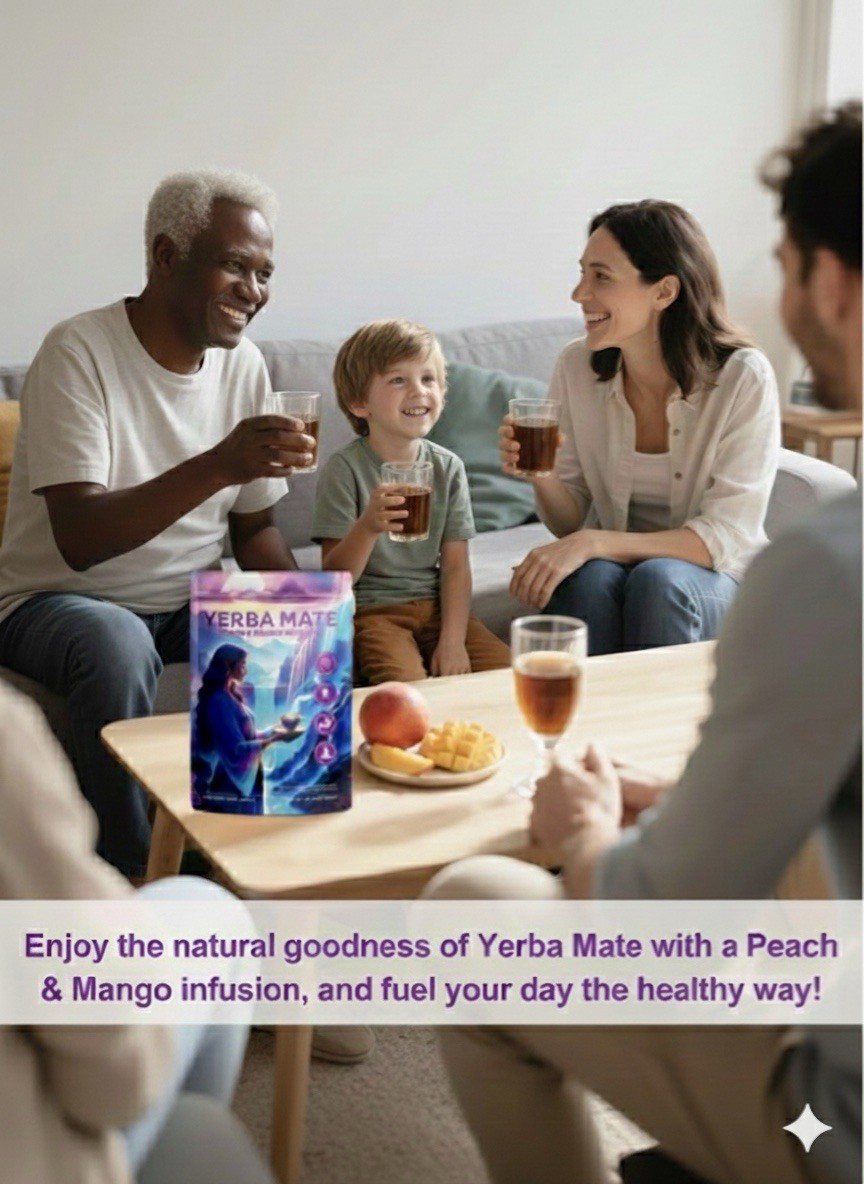 Yerba Mate Peach Mango Tea – Super Calm Yerba Mate – Low Sugar Content, Clean…