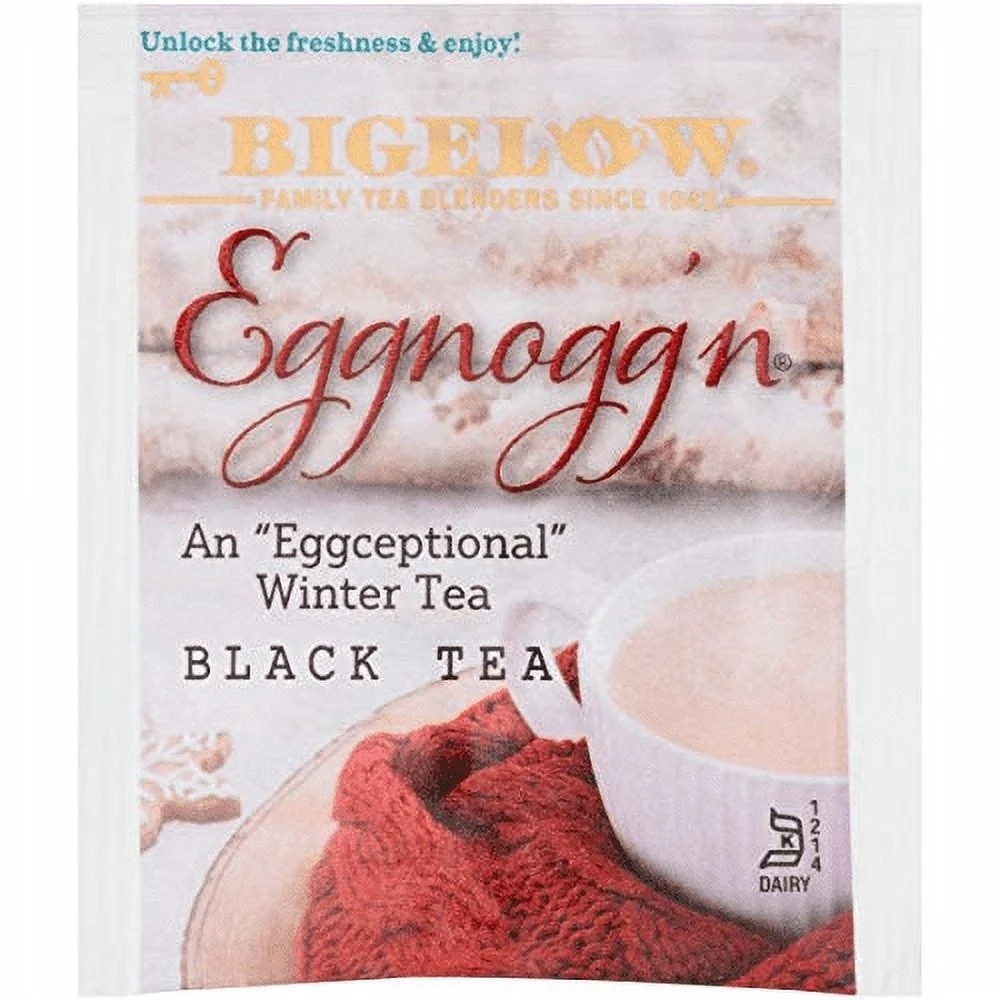Bigelow Tea Eggnogg ‘n Black Caffeinated 18 Individual Bags 2 Box Eggnog Winter