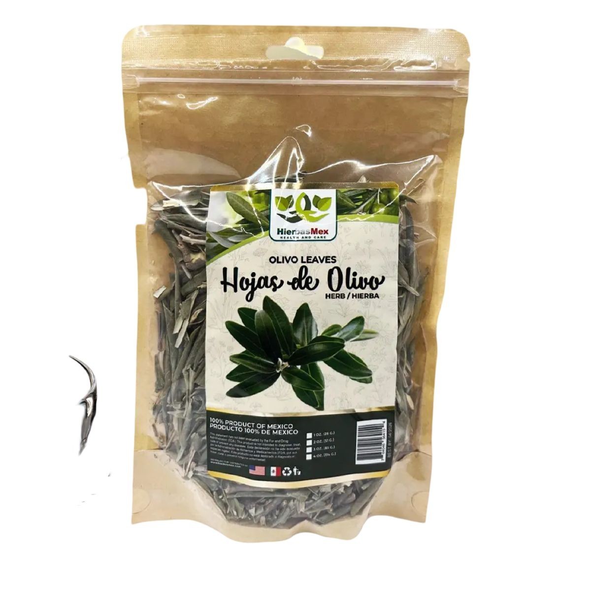 Hojas de Olivo Te Herbal 4 Oz., Olivo Leaves Herbal Tea 4 oz.-113g HierbasMex
