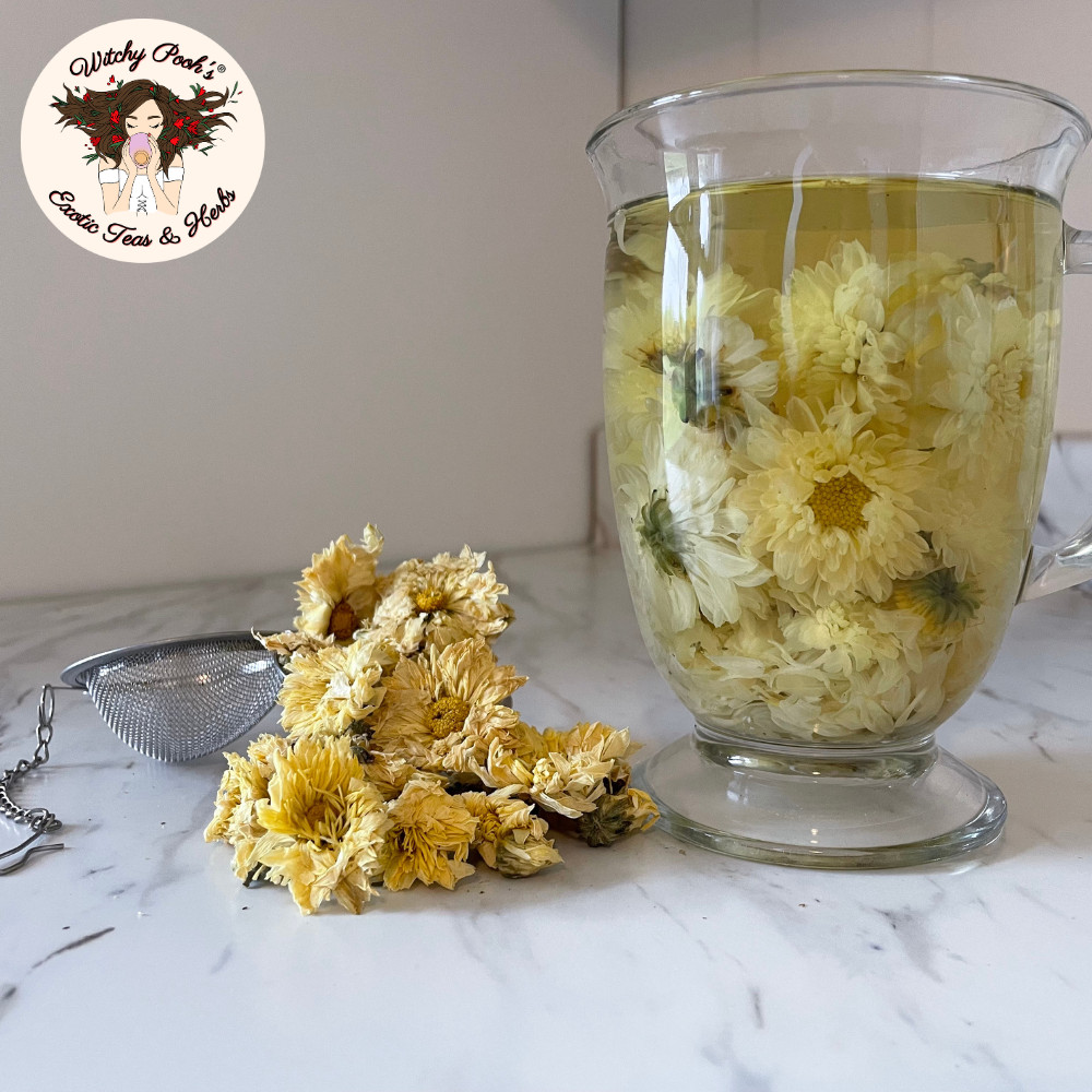 Witchy Pooh’s Chrysanthemum Tea – Whole Flowers, Caffeine Free