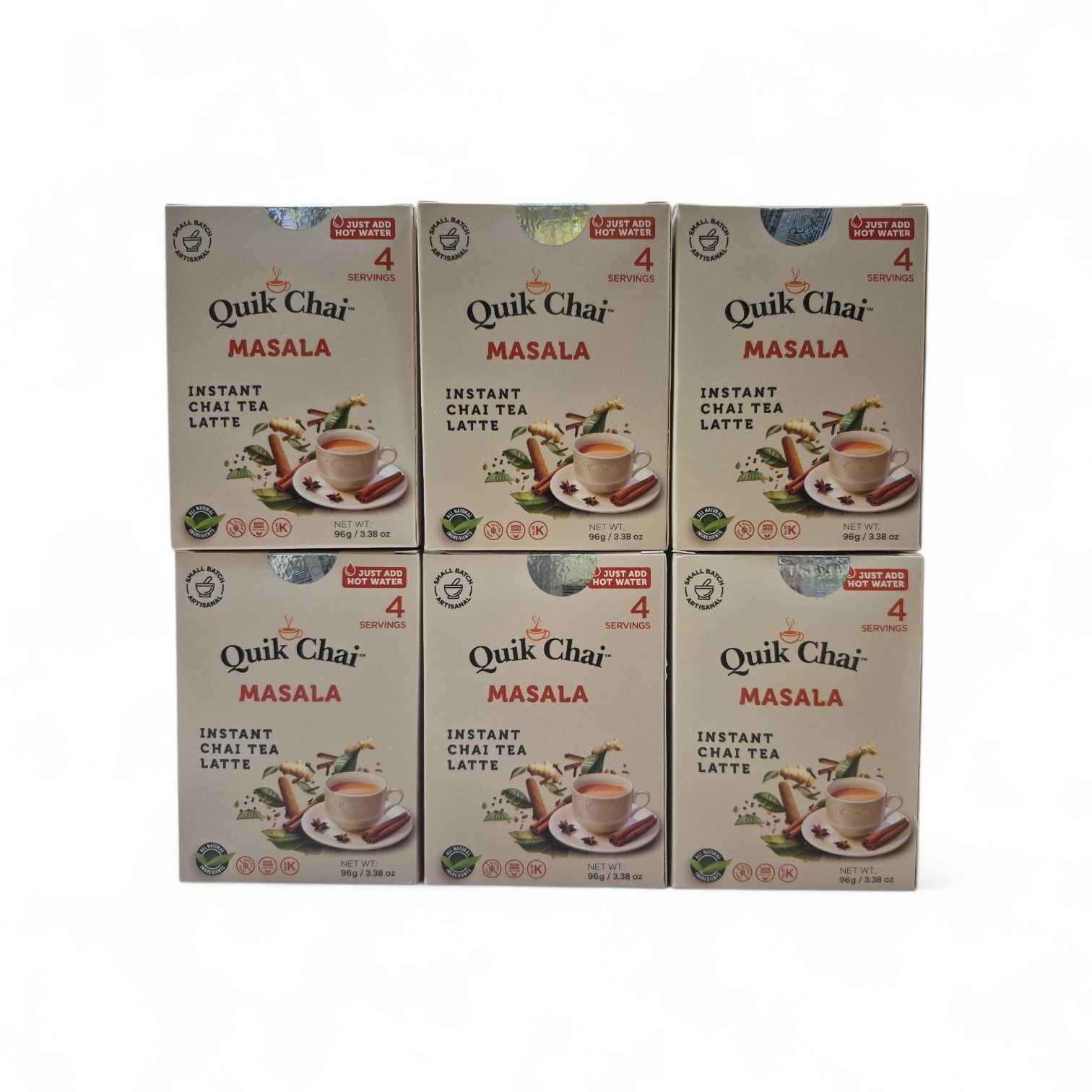 6 Boxes Quik Tea Masala Chai Tea Latte Instant Mix Packets Sealed NEW (24 Packs)