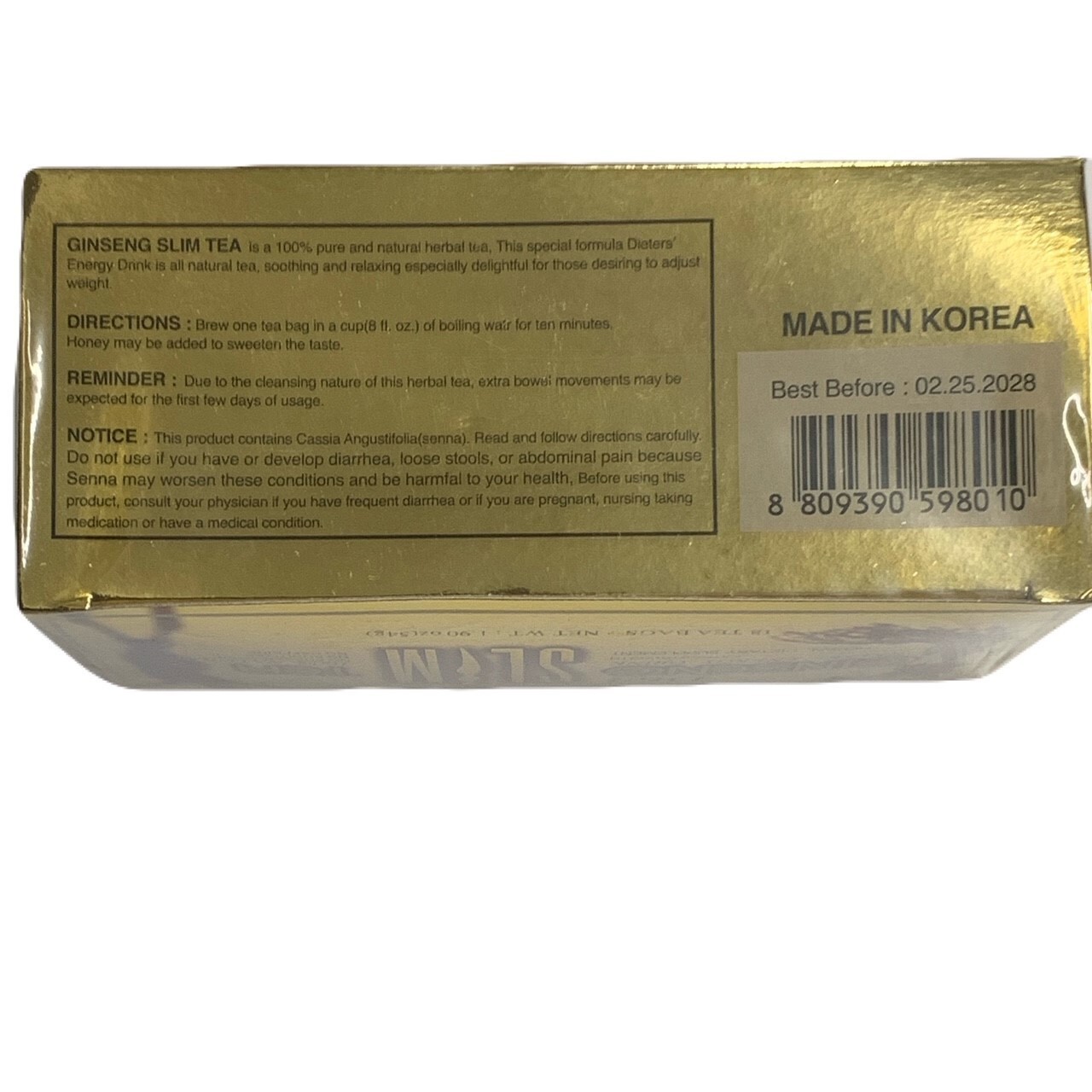 Songwha Extra Strength Diet Ginseng Slim Herbal Tea for Weight Loss 36 Bag Korea