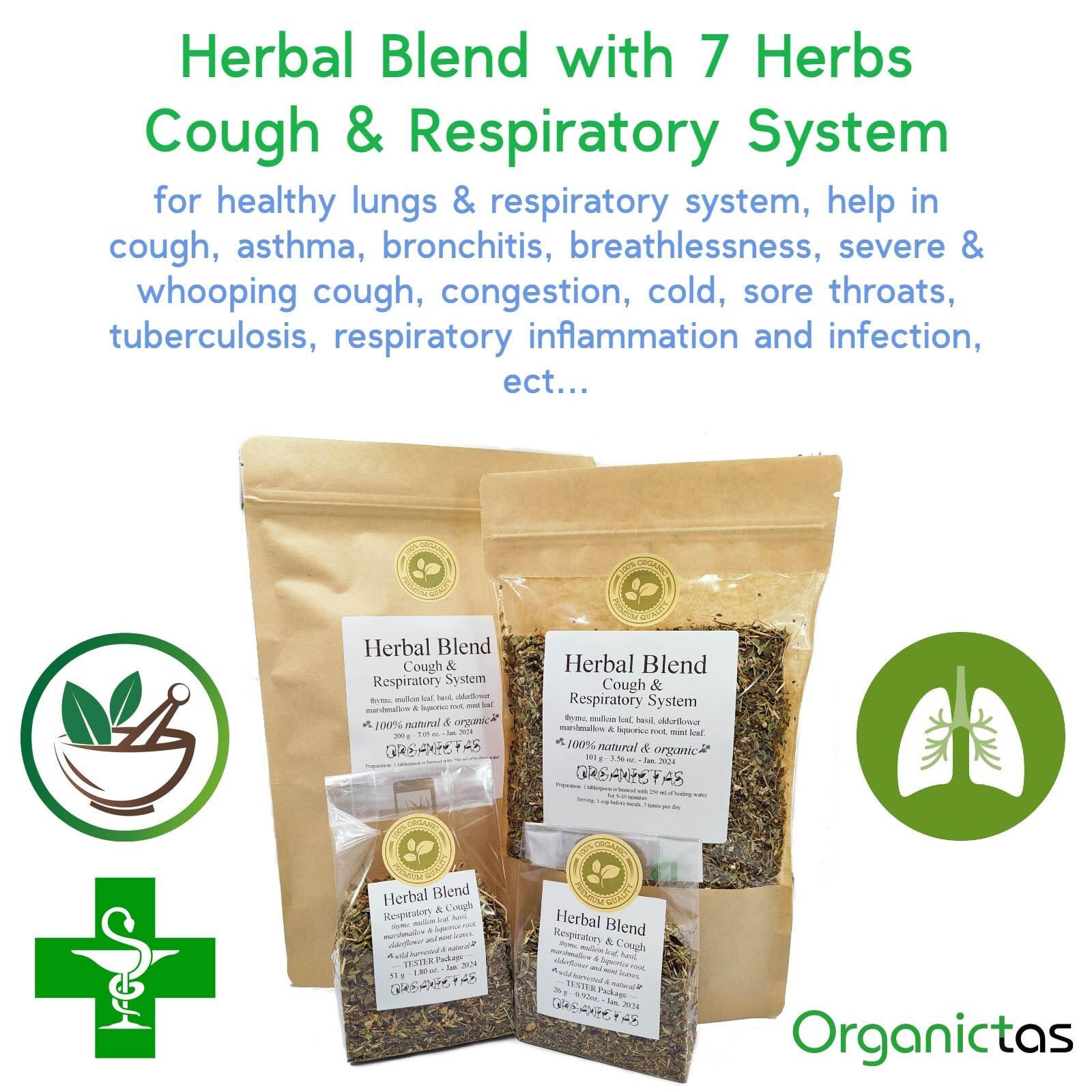 Best Tea for RESPIRATORY SYSTEM – 7 Herbs Lung Health Cough Mucus Cleansing Tea