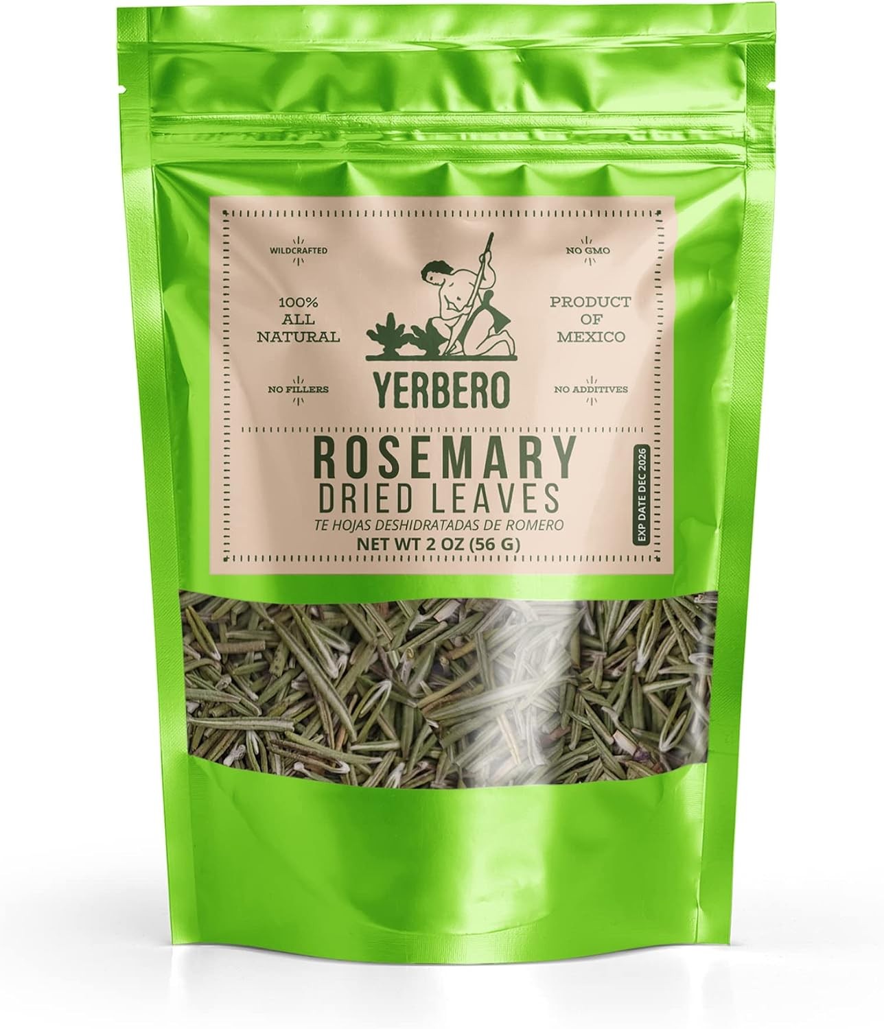 Yerbero – Premium Loose Whole Rosemary Dried Leaves Tea 2oz (58gr) | Hoja De