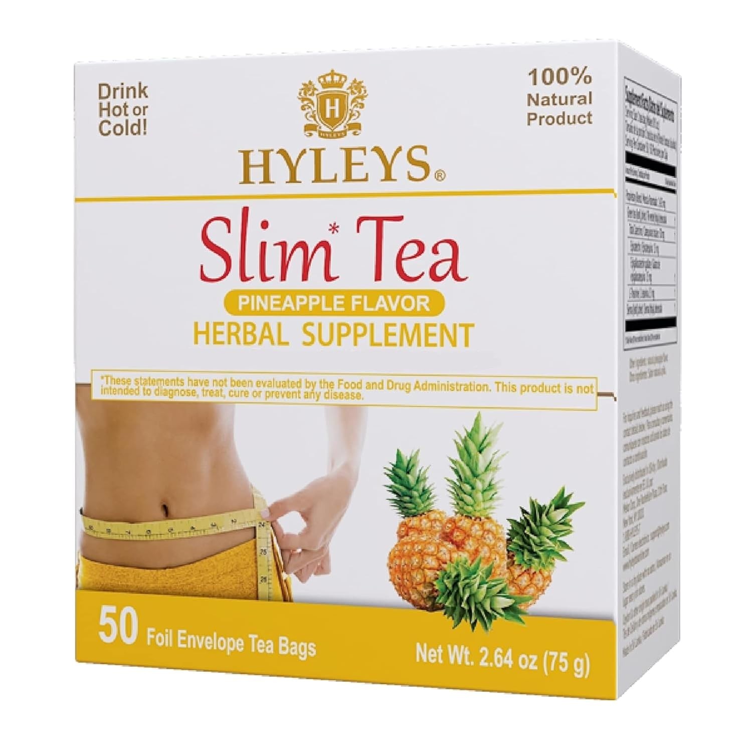 Hyleys Slim Tea Weight Loss Herbal Supplement with 50 Count (Pack of 1)