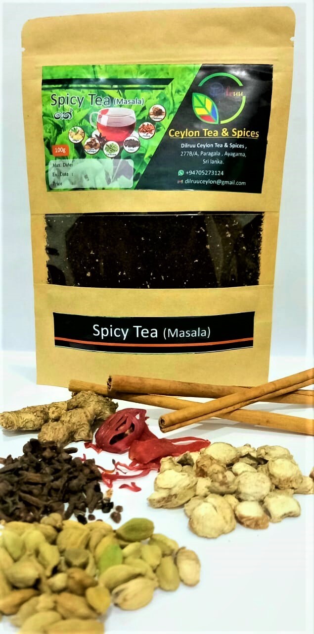 Spicy Tea Masala Chai Powder Natural Organic Pure Ceylon 100g