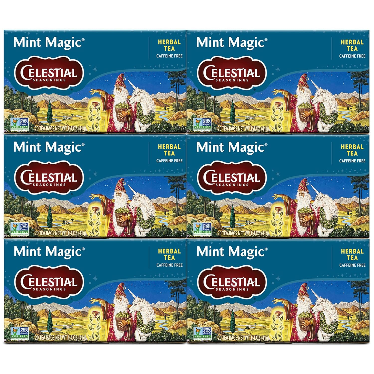 Bengal Spice Herbal Tea, Caffeine Free, 20 Tea Bags Box (Pack of 6)