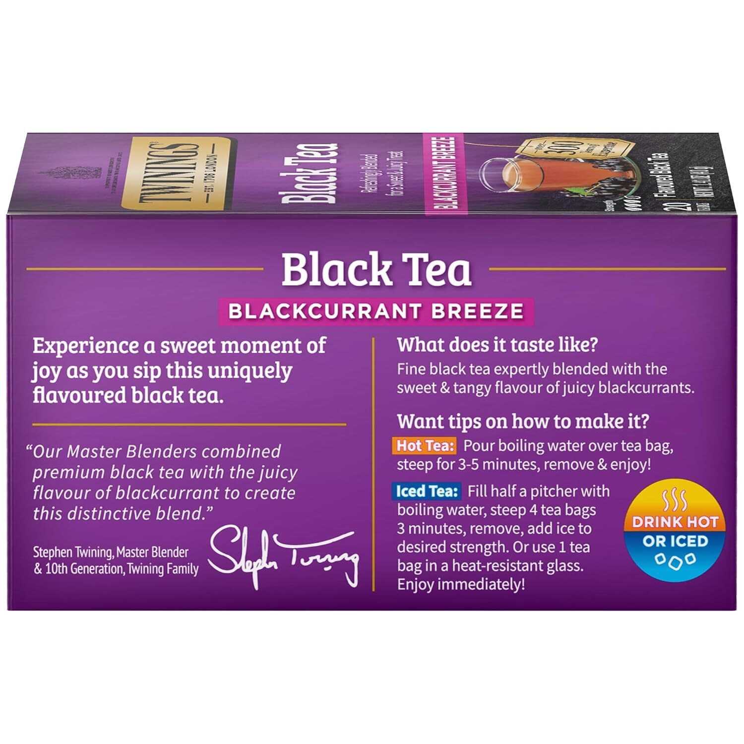 2 Pack – Twinings Blackcurrant Breeze Black Tea – 20 Count