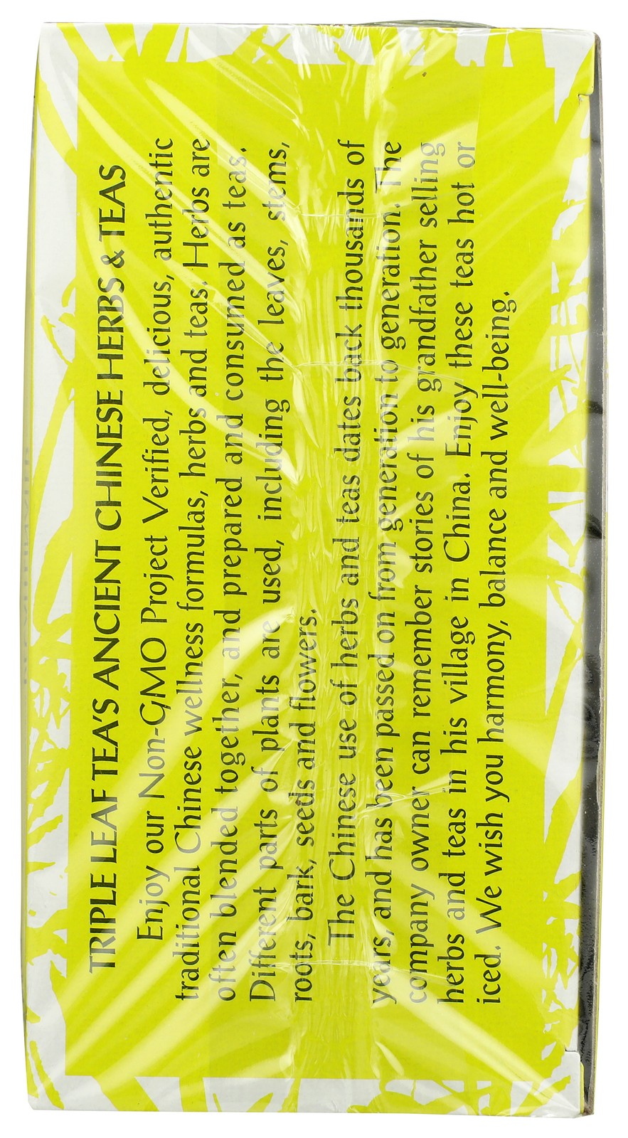 Triple Leaf Tea Decaf Green With Ginseng 20 Bags Seeds 3 Pack