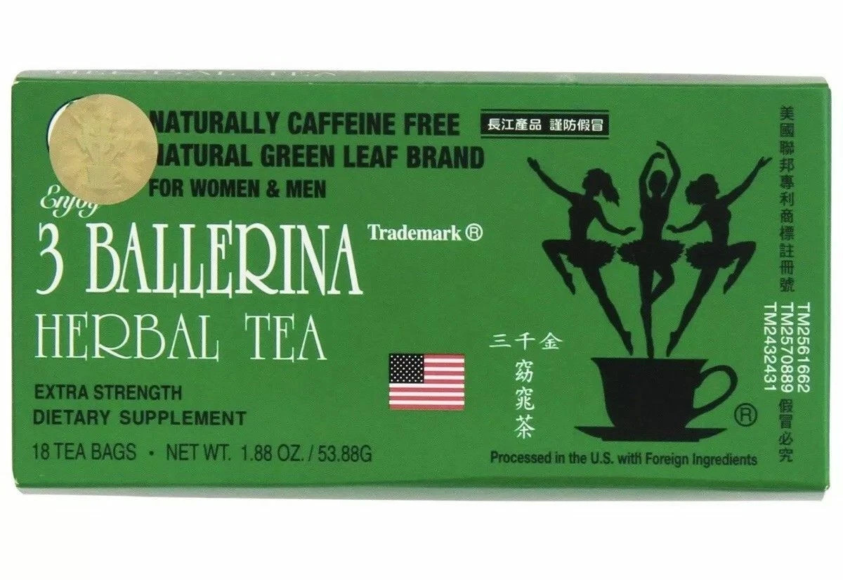6 BX 3 BALLERINA TEA EXTRA STRENGTH 18 BAGS EA BOX 100% ORIGINAL-TE DE BAILARINA
