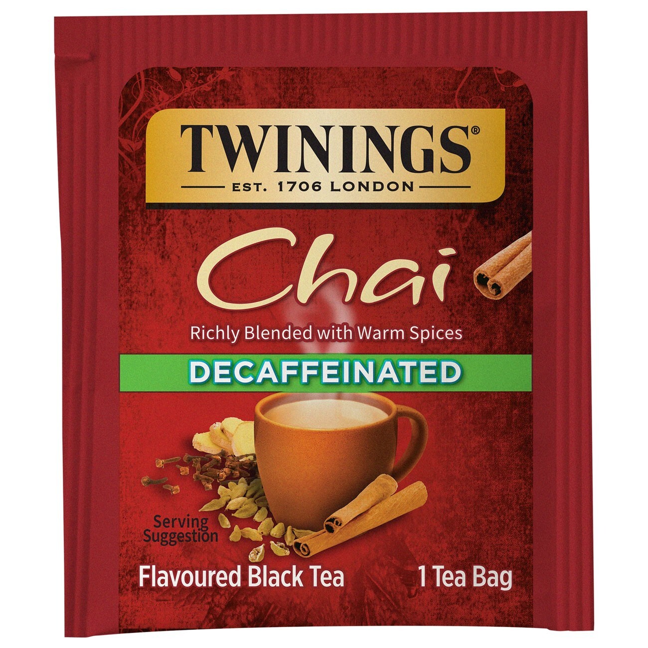 Twinings Decaffeinated Chai Tea – 20 tea bags (Pack of 2)