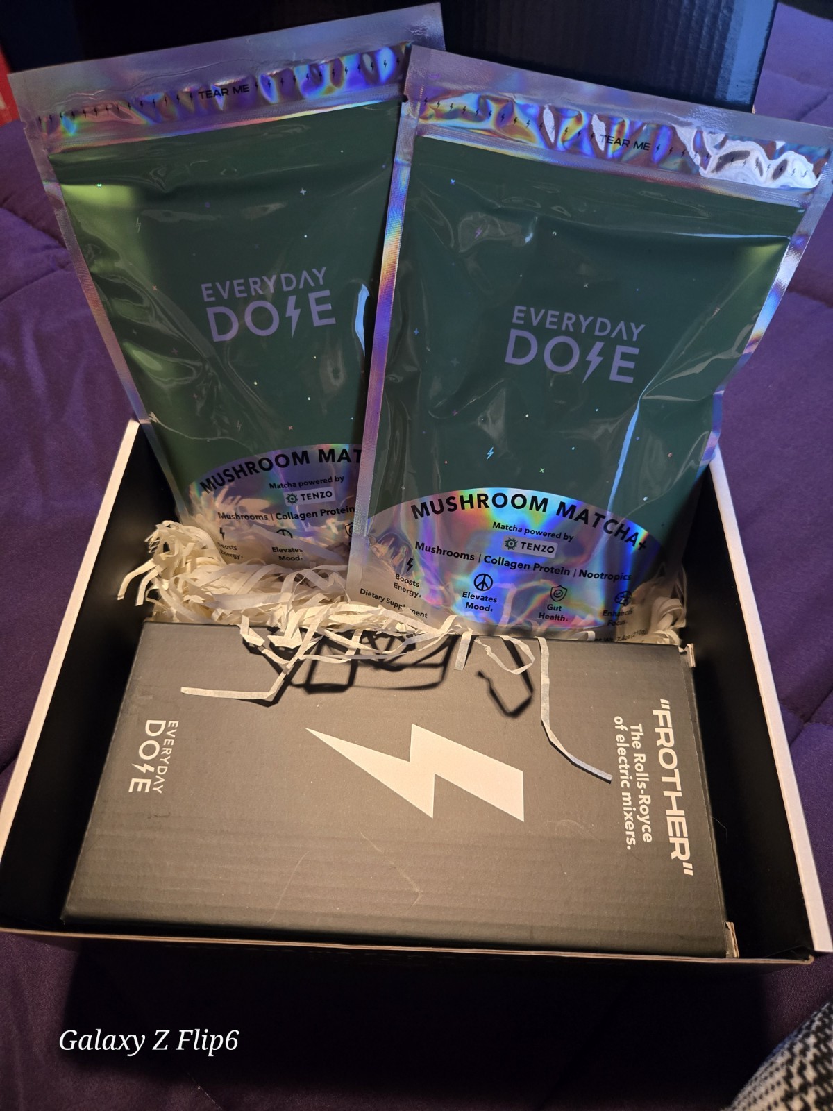 Everyday Dose Mushroom Matcha (2 Bags) Plus Coffee Frother