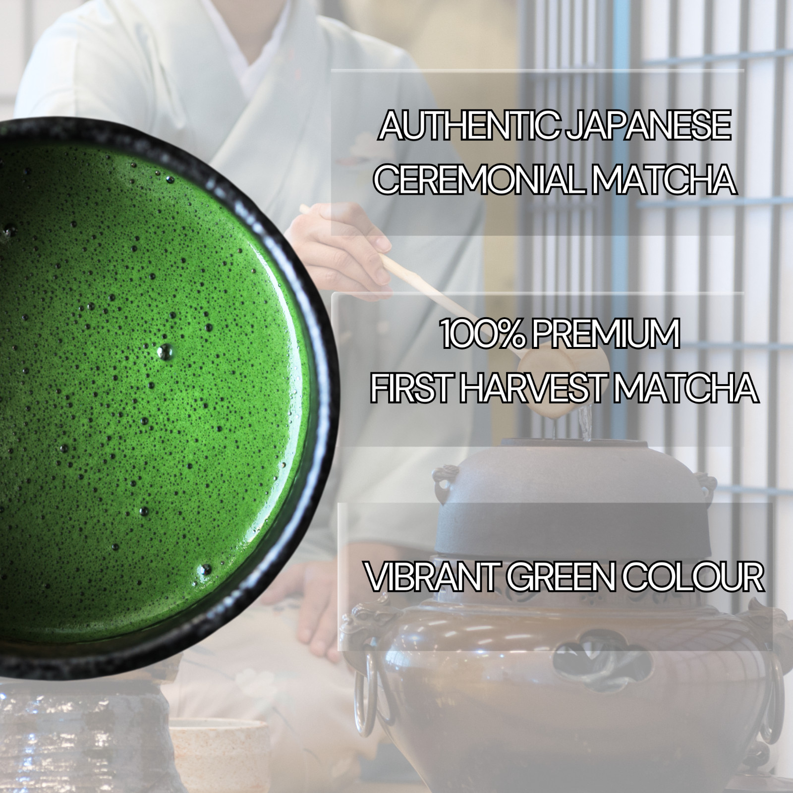 Ceremonial Grade Matcha – 100% Japanese First Harvest Matcha -Shizuoka Japan
