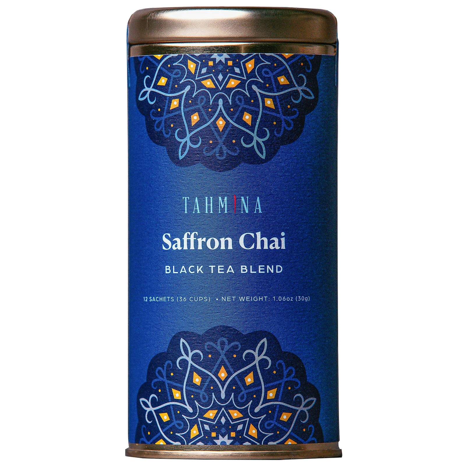 Saffron Chai Tea Assam Black Blend Afghan Saffron 12 Biodegradable Bags