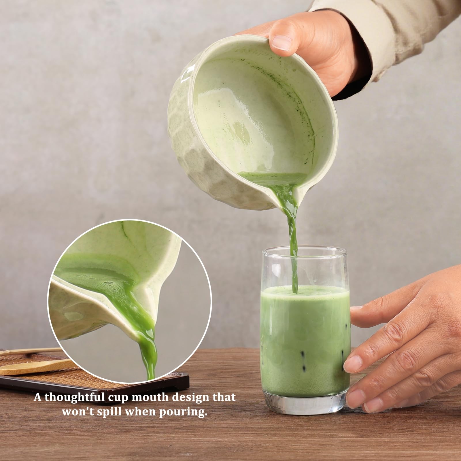 Matcha Kit – Complete Matcha Set with Bamboo Whisk, Bowl with Spout, Scoop