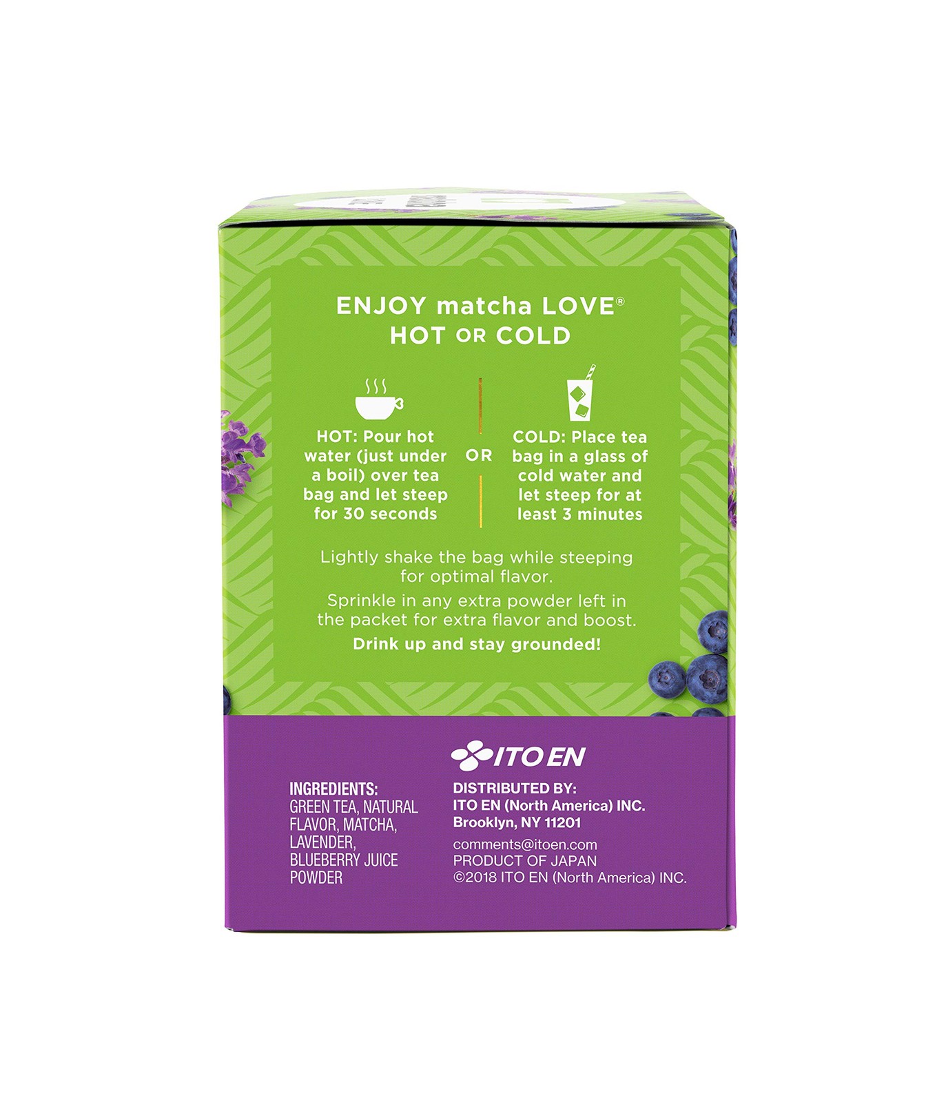 Japanese Matcha + Blueberry + Lavender, 60 Premium Tea Bags