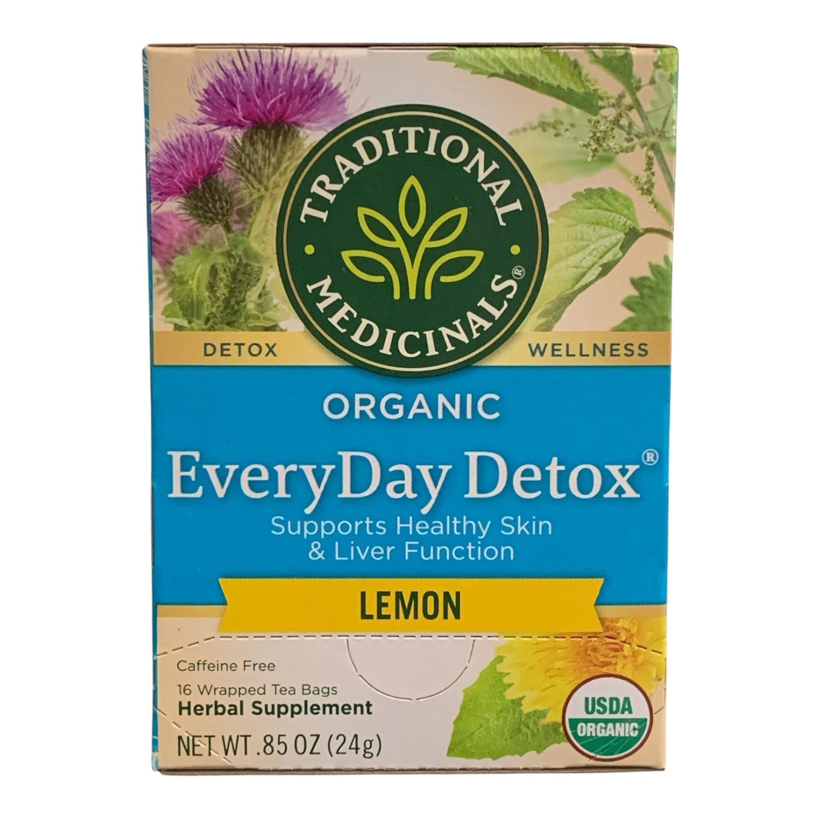 Traditional Medicinals Organic Everyday Detox Lemon Tea Skin Liver 6 Pk 11/2028