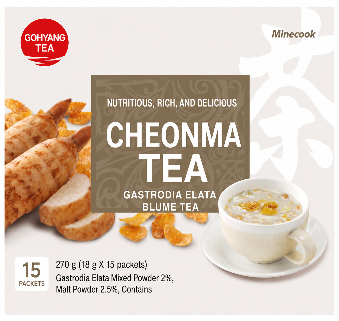Gastrodia Elata Blume Grain Tea – Cornflake‑Infused Korean Beverage Mix | 18g x