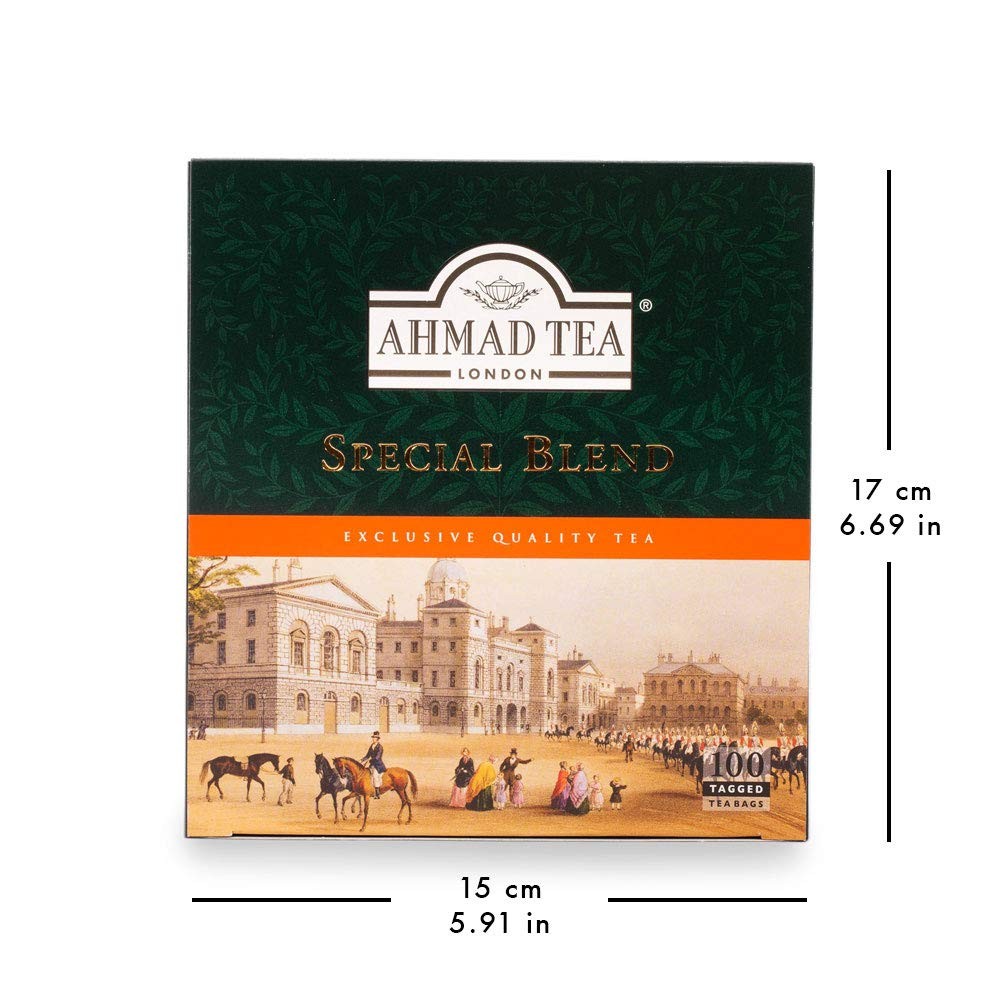 Ahmad Tea Special Blend Teabags with Tags, 100 Count (200 Gram)