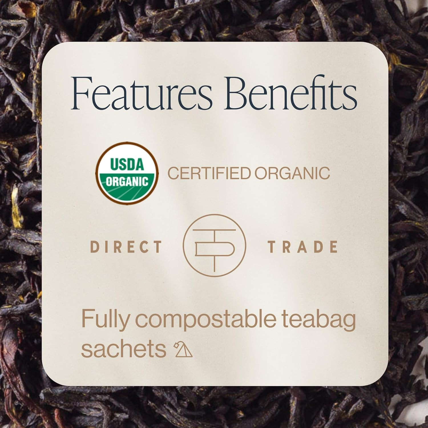 Earl Grey Tea – Organic Sachet Tea Bags, Pure Black Tea with Bergamot Oil, Energ