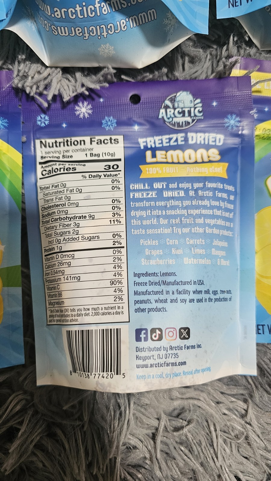 Arctic Farms Freeze-Dried Lemon Slices (24-Packs) 0.35oz