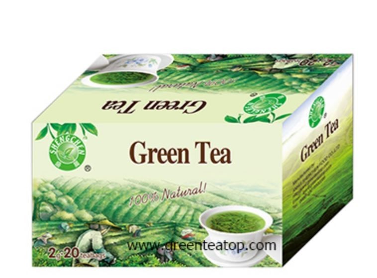 Natural Green Tea Shengchen ISO Certified 2g x 20 Tea Bags Packing
