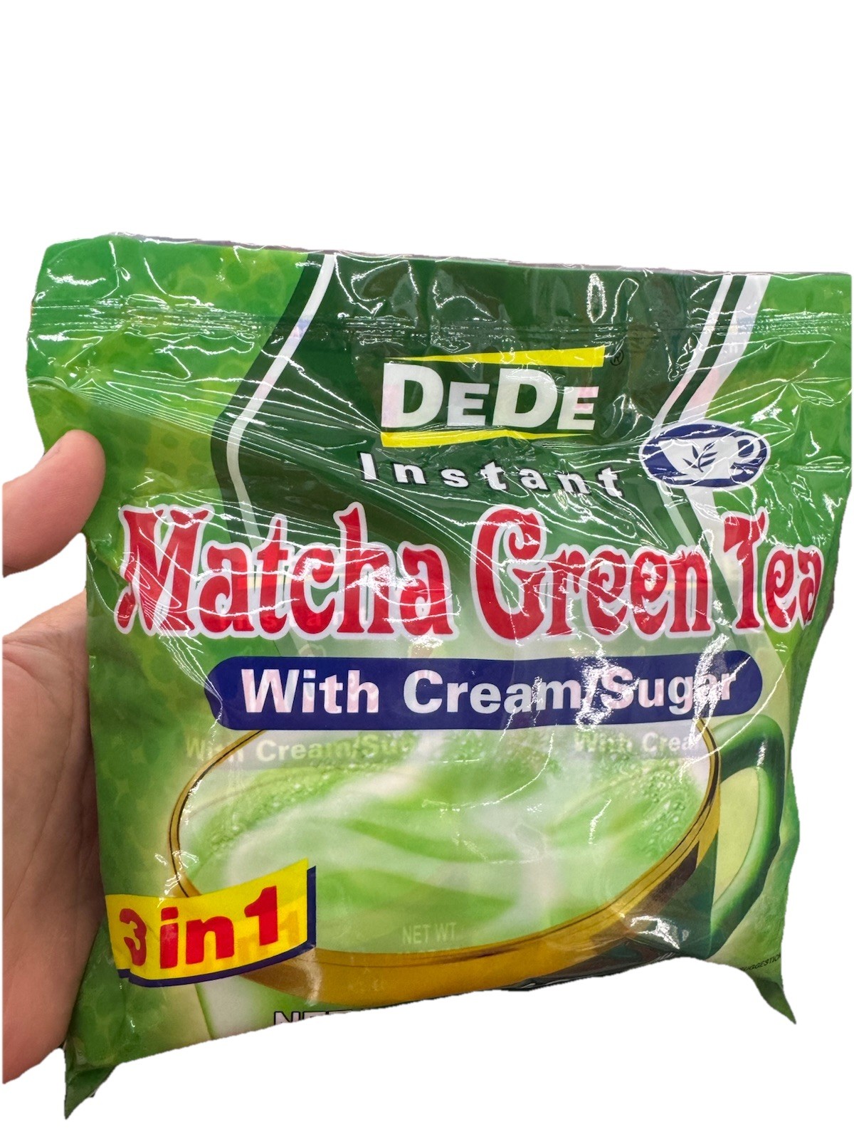 2 PACK DEDE 3 IN 1 INSTANT MATCHA GREEN TEA WITH CREAM SUGAR