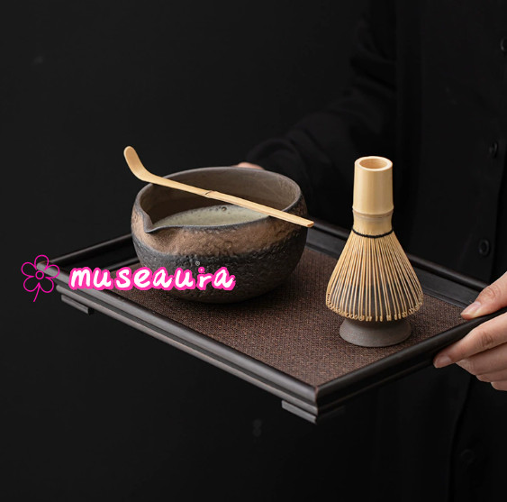 Neo-Chinese Style Gilded Iron Glaze Matcha 4-Piece Set