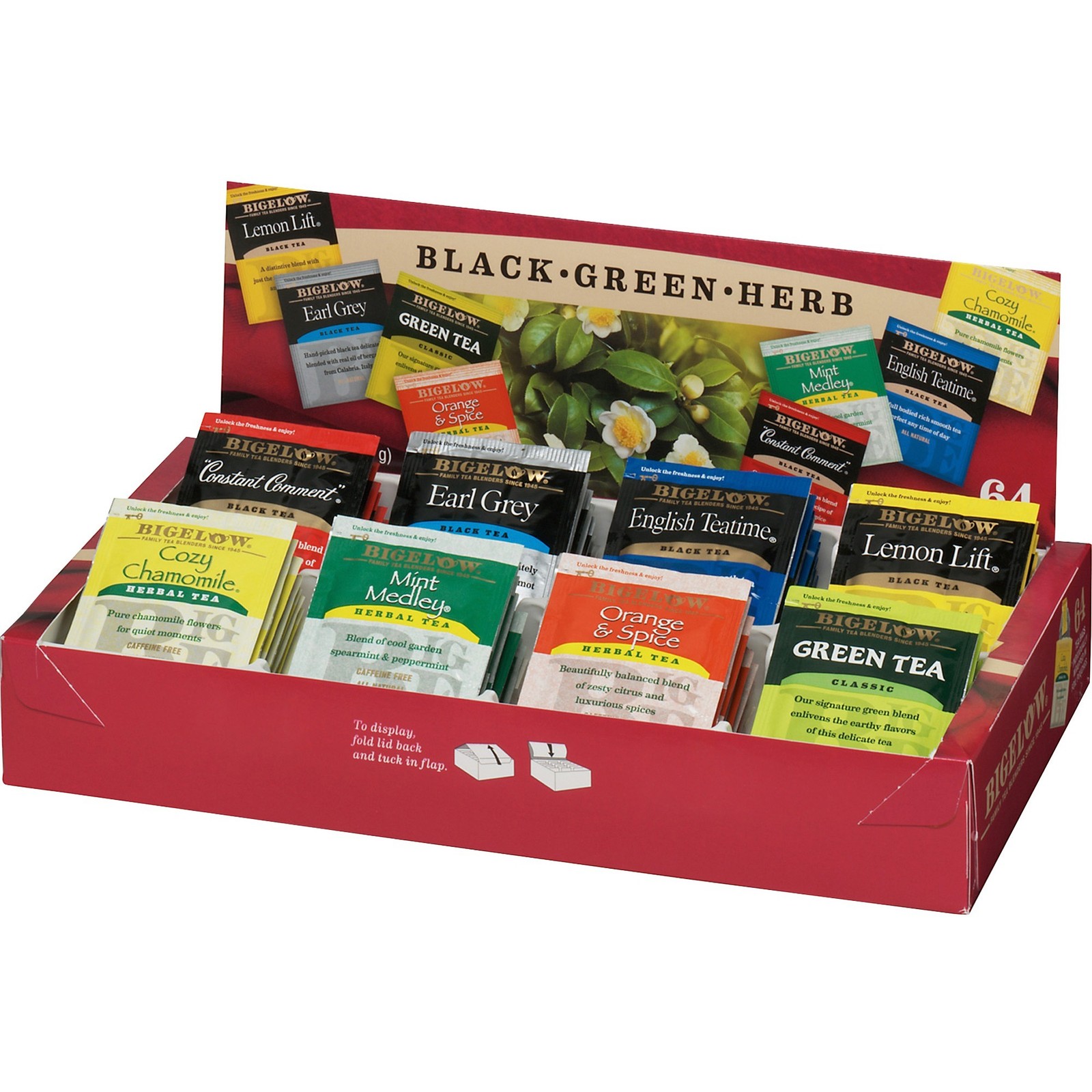 Bigelow Tea BTC10568 Assorted Tea Bags 64 Count Box