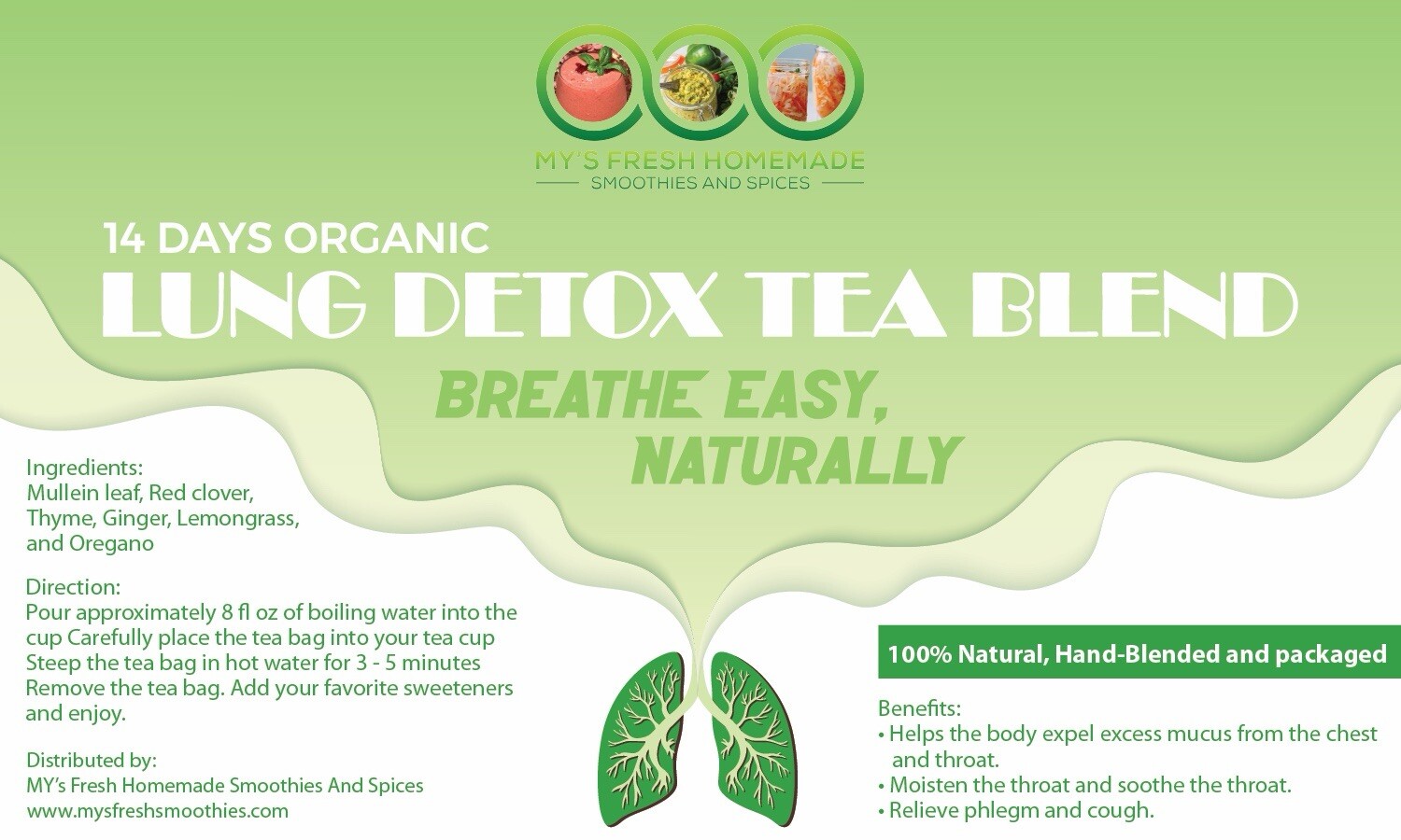 Organic Lung Detox Herbal Tea Blend – Natural Respiratory Support