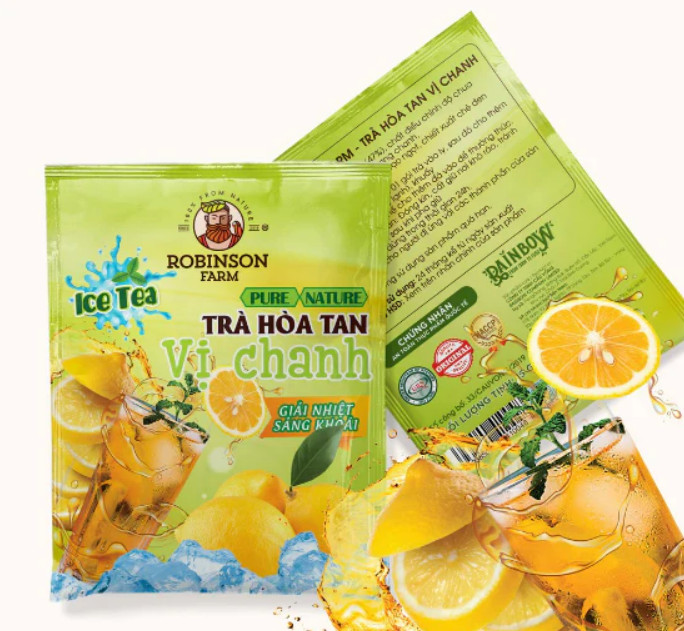 Lemon Flavor Instant Vietnamese Tea 1 Box (18 bags x 15g)