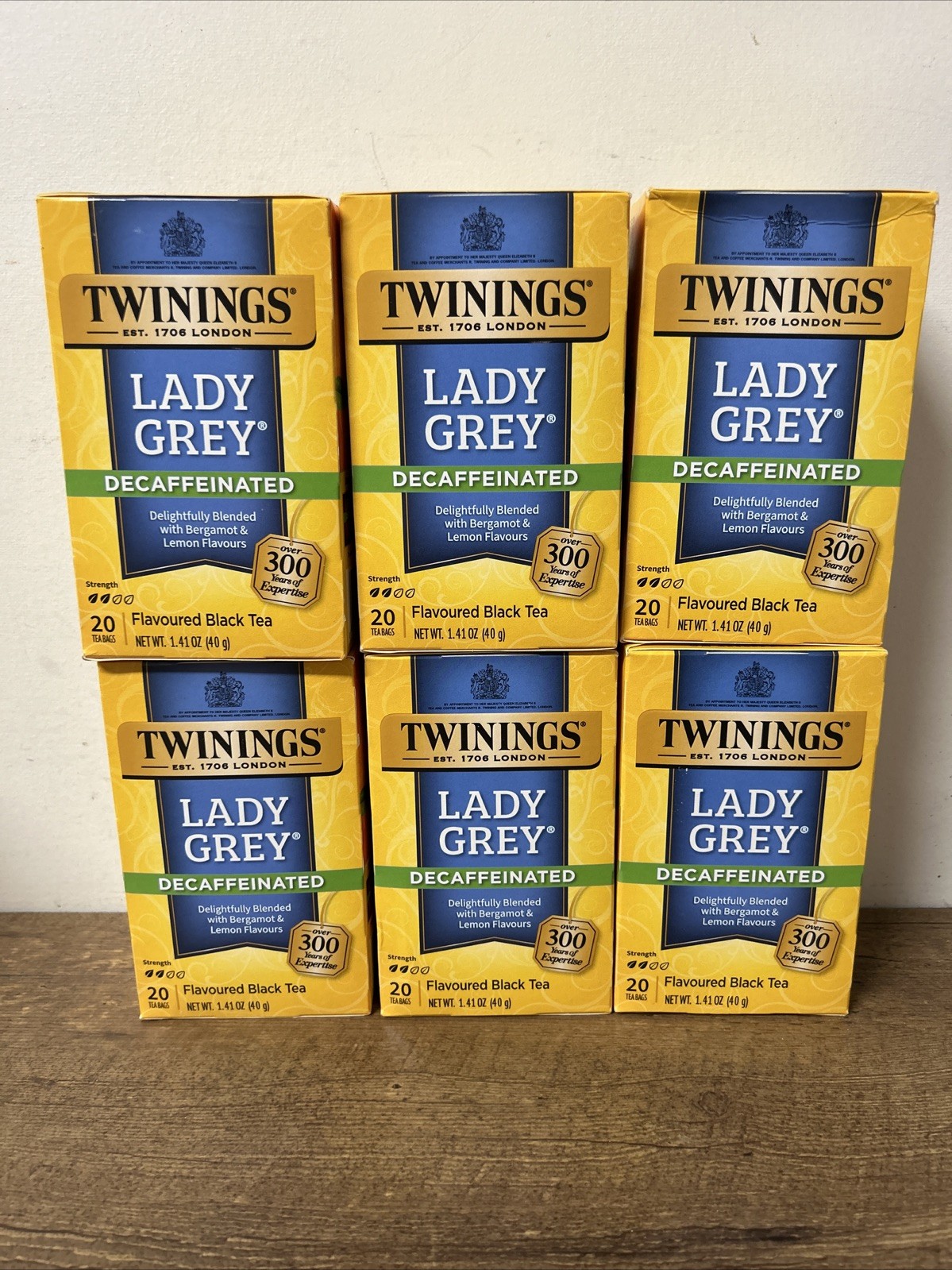 Black Tea Decaffeinated Lady Grey 20 Bags (Case of 6).. Exp 04/2028