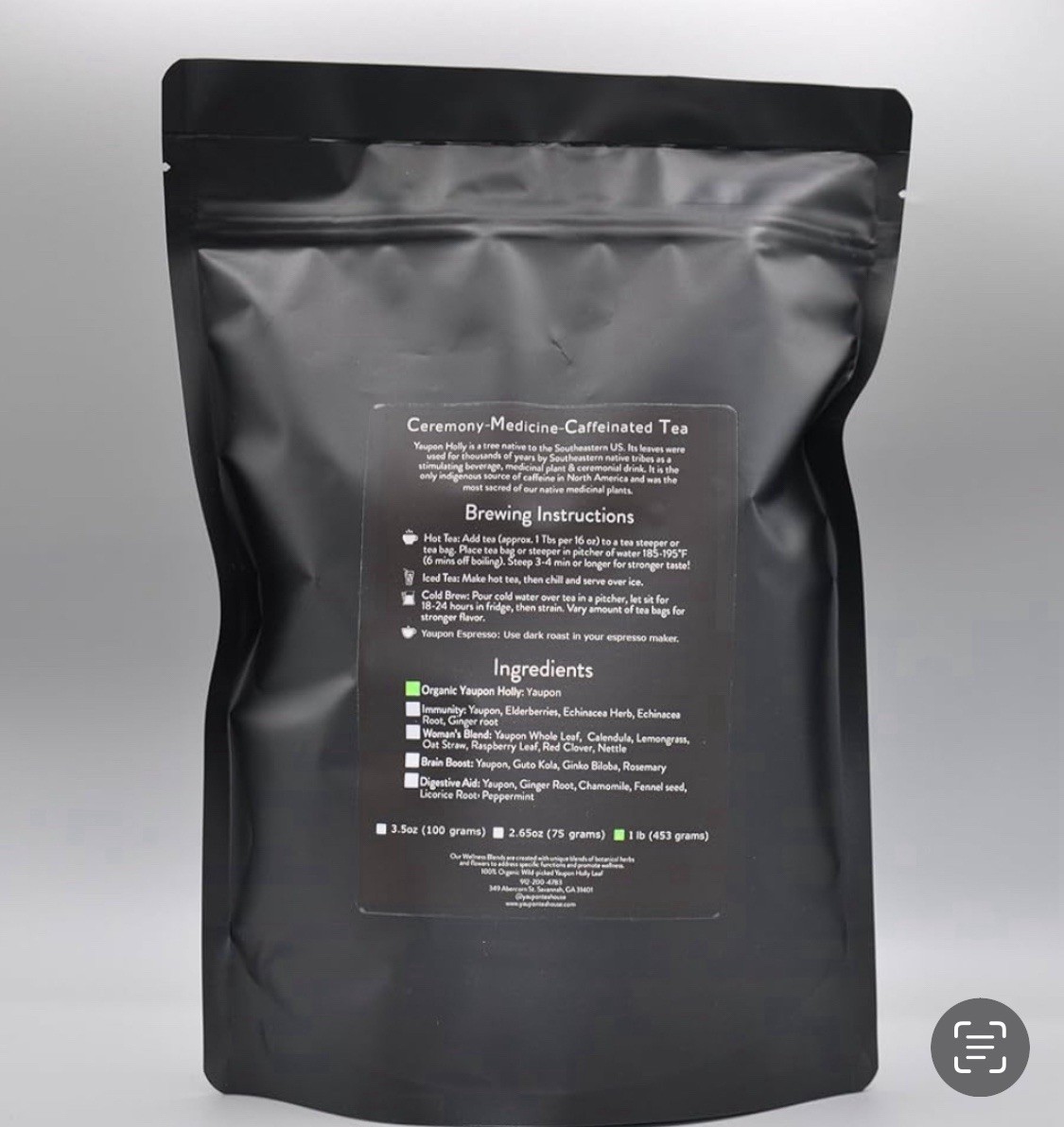 Organic Yaupon Holly Tea lb bulk