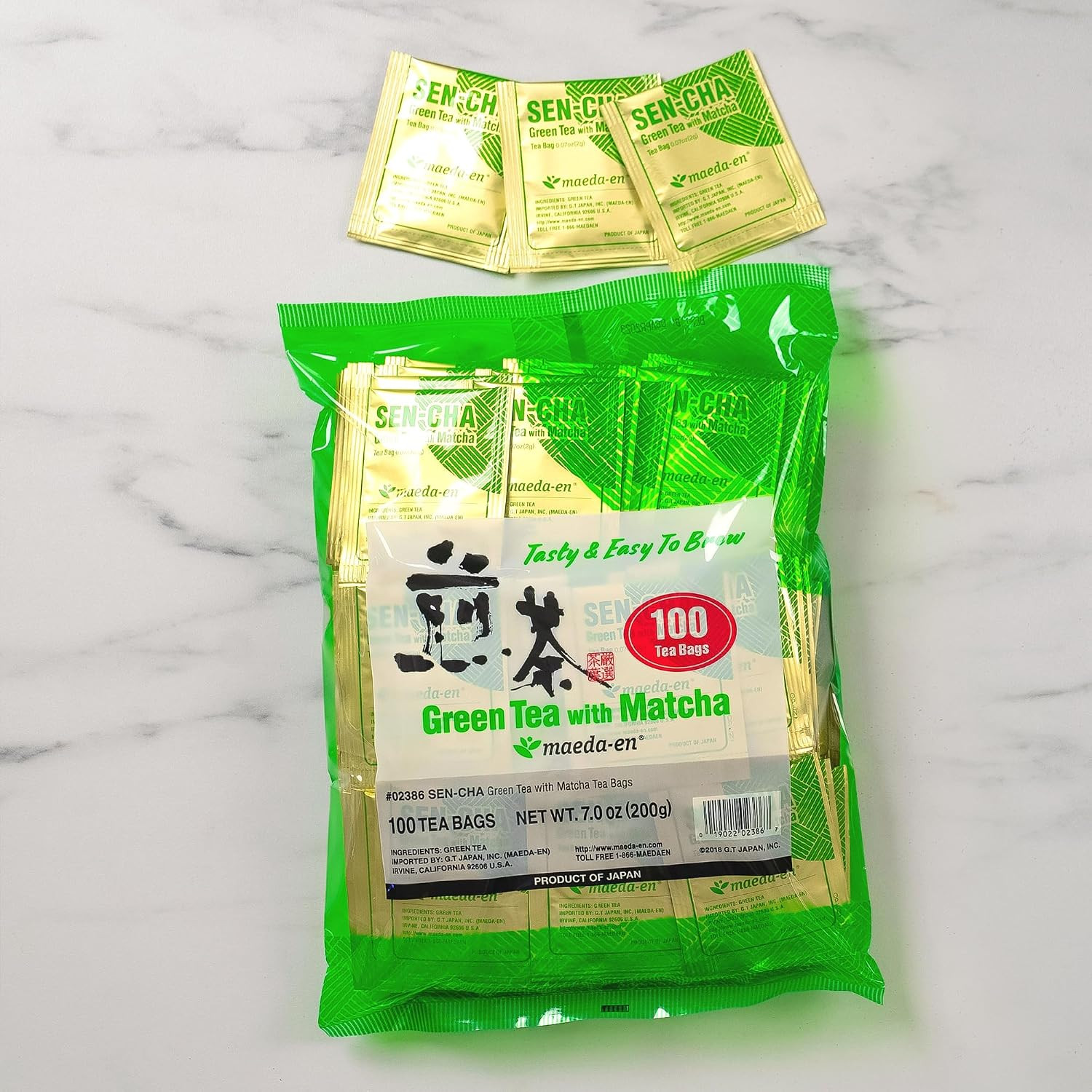 Sen-Cha with Matcha Green 100 Tea Bags Powder Japanese Origin Green Tea Leaves I