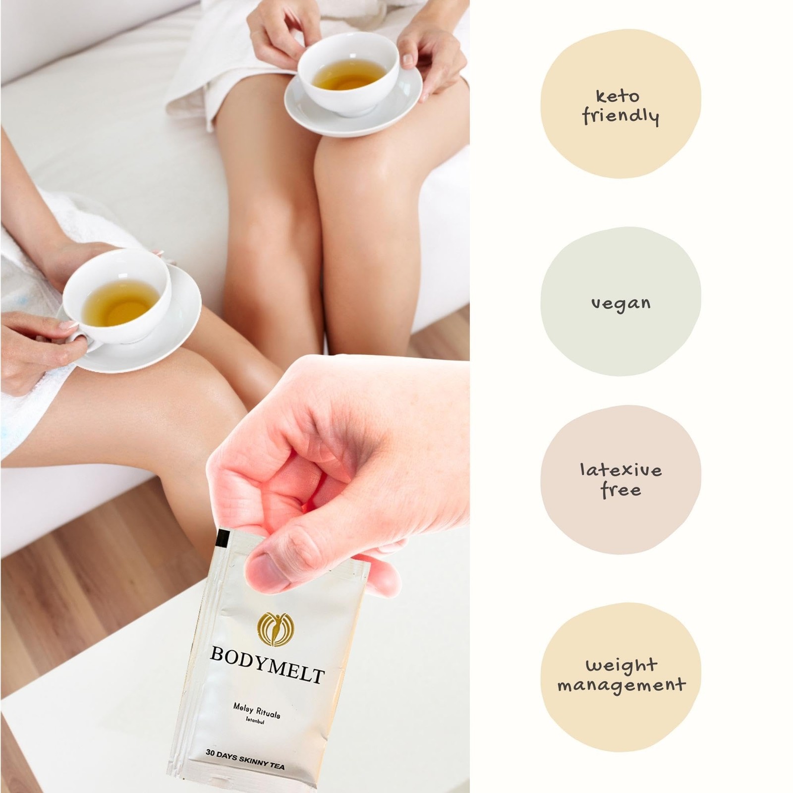 BODYMELT 30 Days Detox Tea Powder Form | Herbal Tea Formula | 30 Sachet Powder |