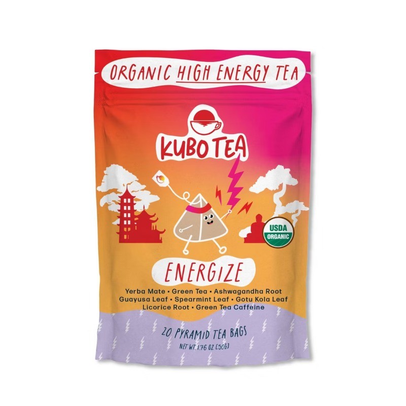 Organic High Caffeine Mint Blend Energize Yerba Mate Green Tea Bags – 20ct