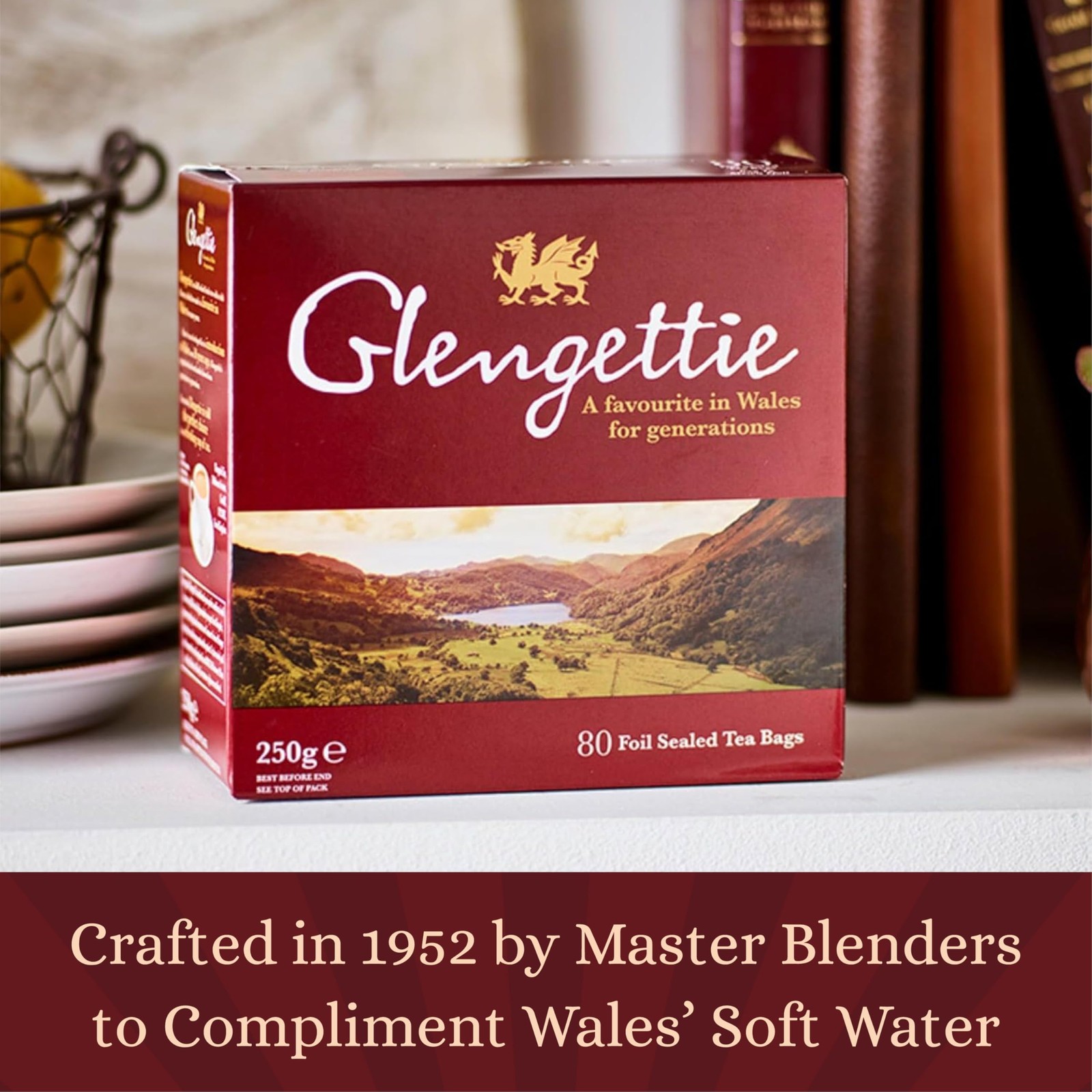 Glengettie Foil Tea Bags 80 Count Box 250g
