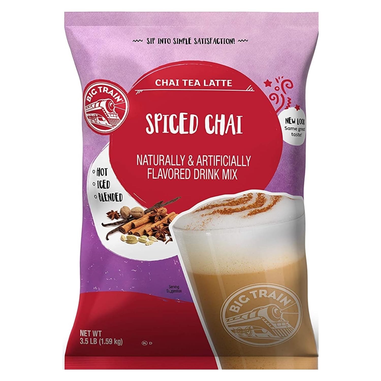 Big Train Spiced Chai Tea Latte Beverage Mix, 3.5 Pound 56 Ounce (Pack of 1)