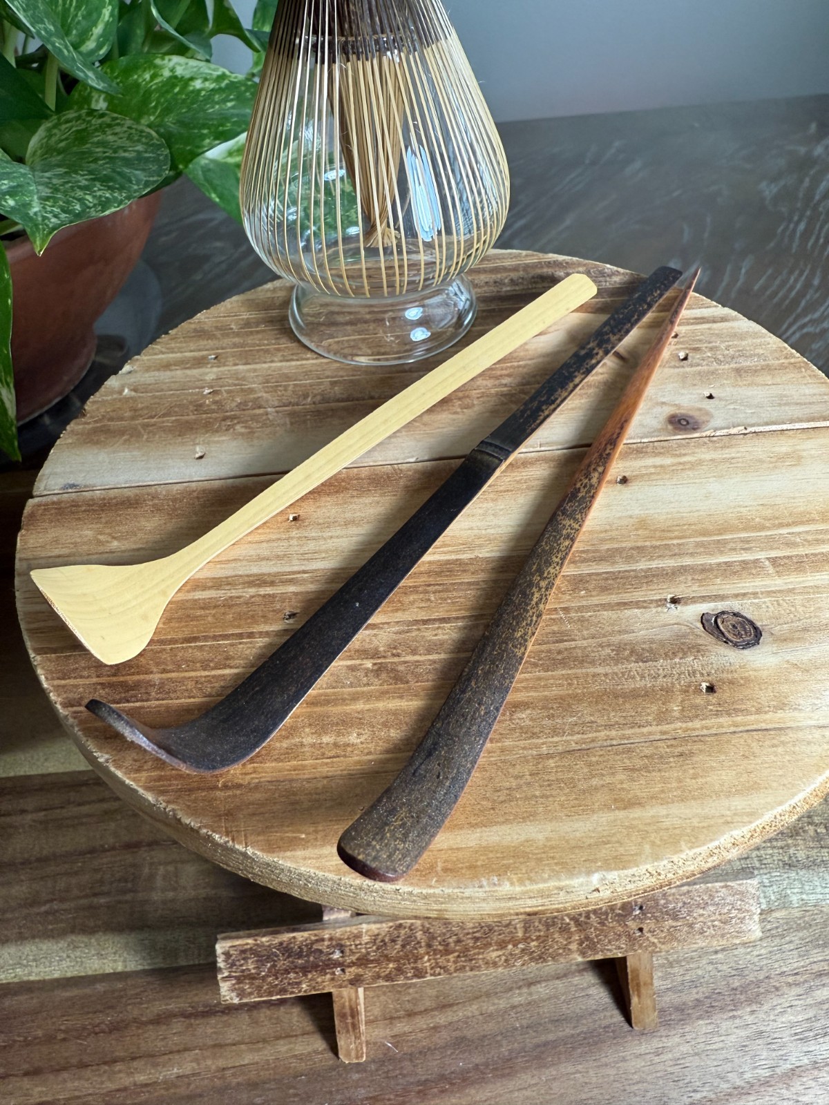 US SELLER – Shin Chashaku | Handcrafted Brown Bamboo Matcha Tea Scoop