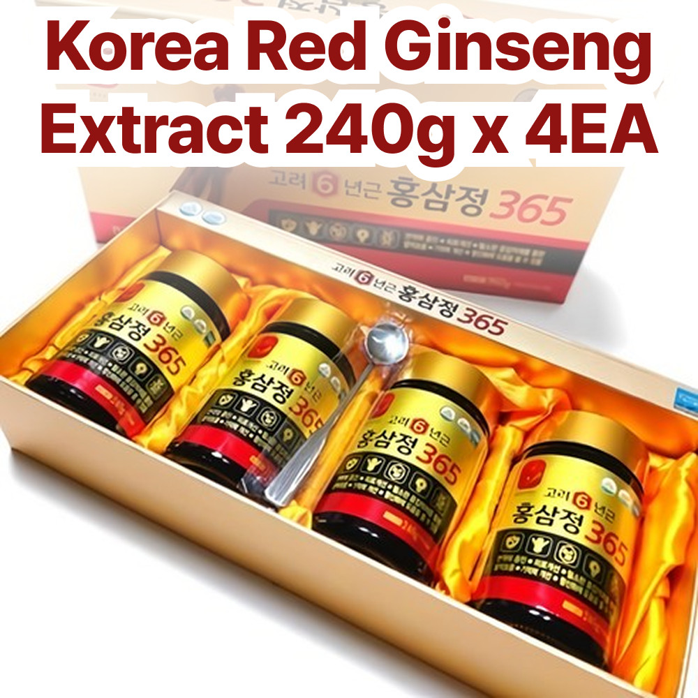 Korean 6 Years Red Ginseng Extract 365, 240g x 4ea Red Ginseng Tea