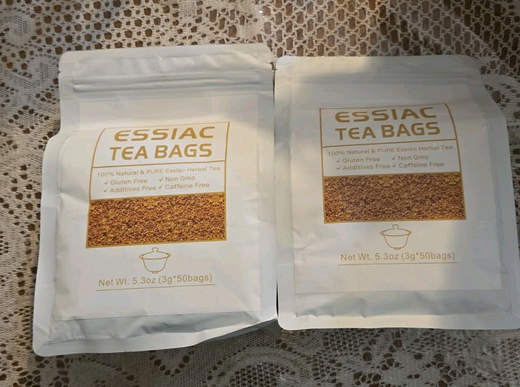 Lot Of 2 Essiac Tea Bags 5.3 Oz 3g X 50 Bags Herbal Tea Blend 50 Count Tea Bags