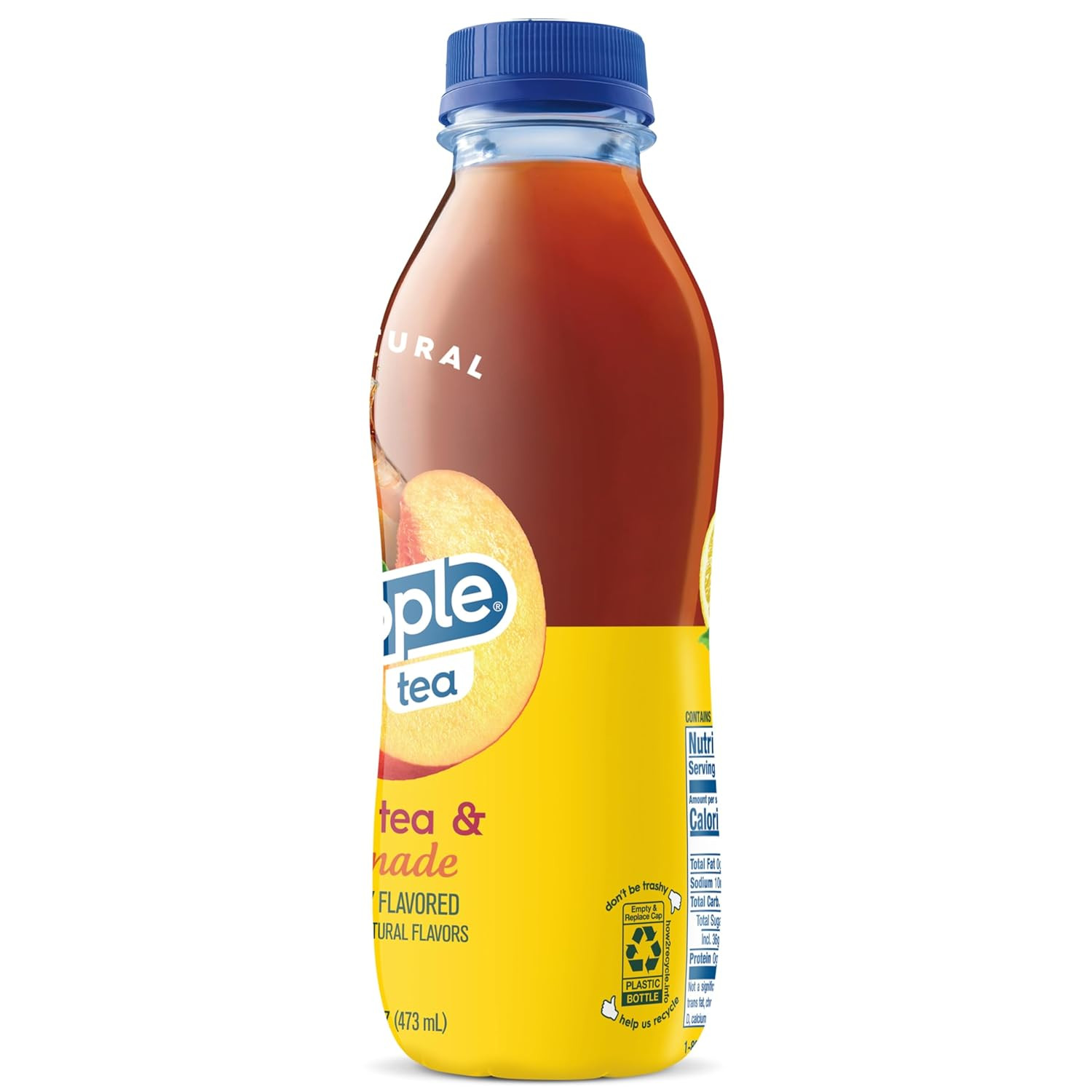 Snapple Peach Tea Lemonade, 16 Fl Oz, Pack of 12