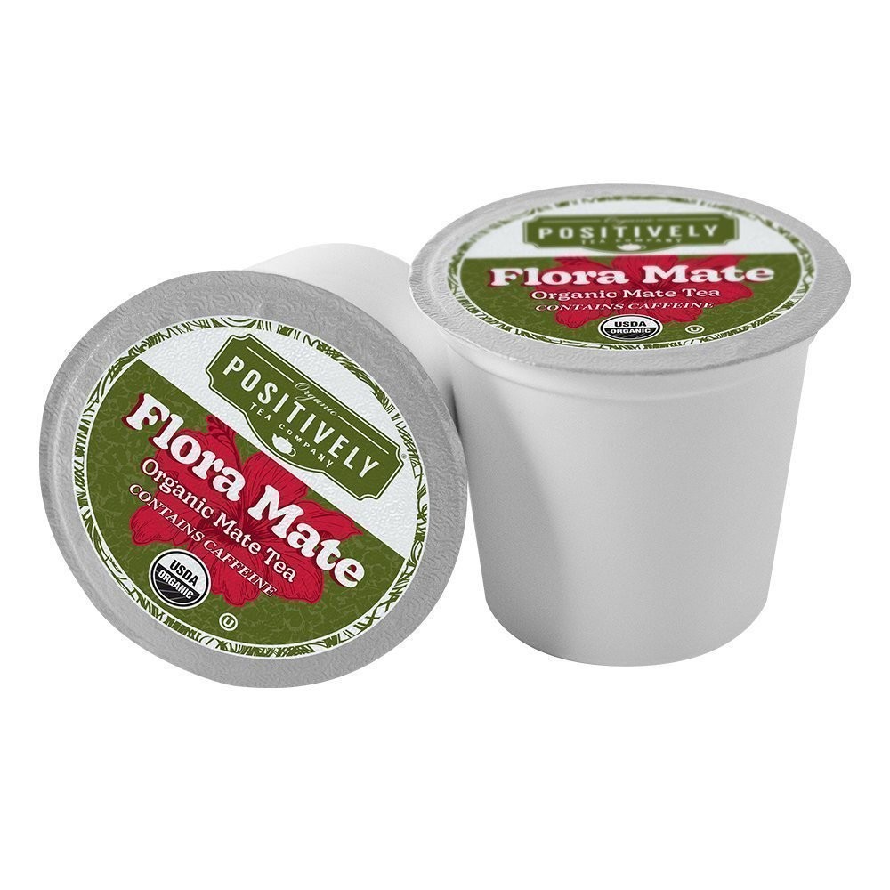 Positively Tea | Organic Flora Mate Tea | 96 Pods, Keurig Compatible