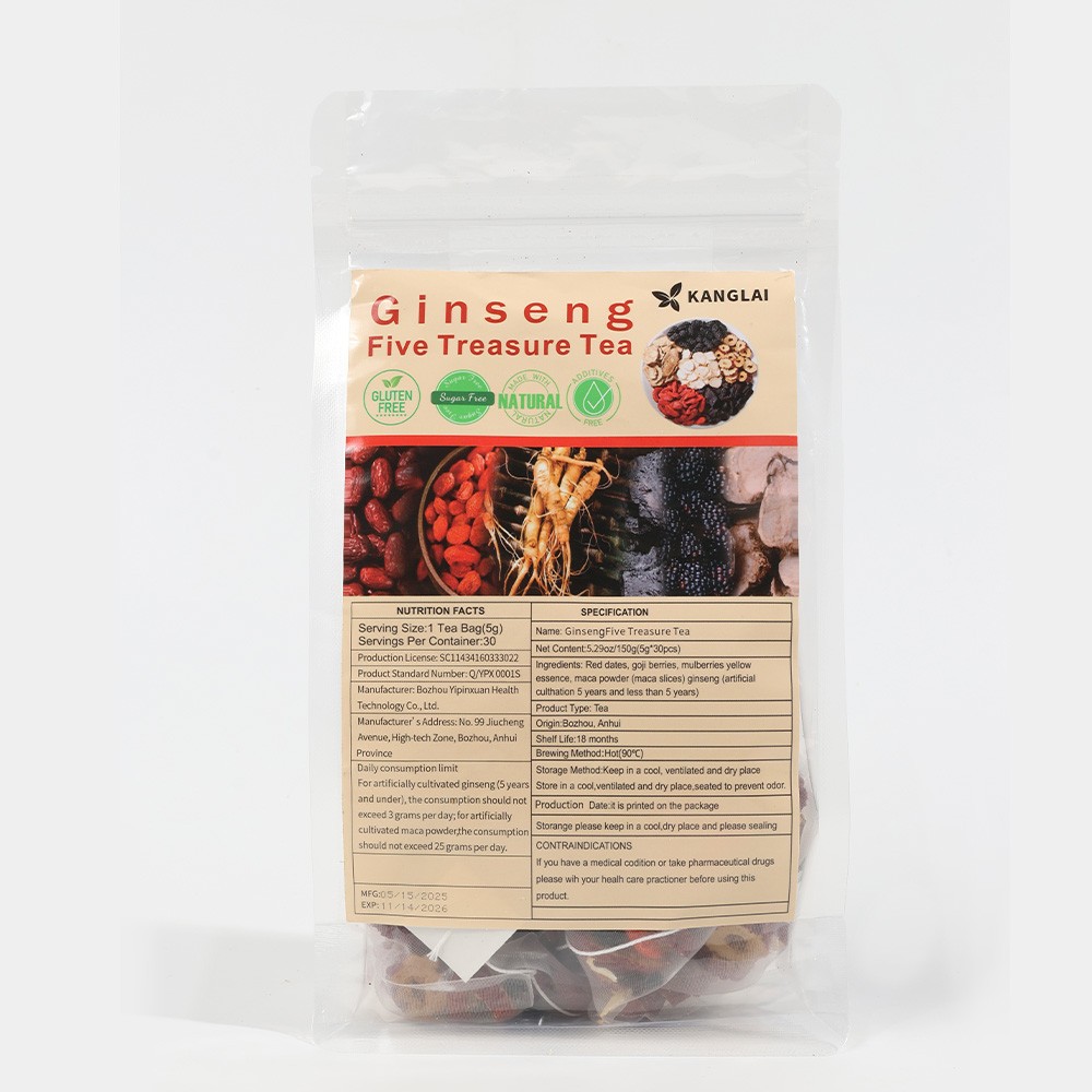 Liver Kidney Tea Ginseng Five Treasure Tea Red Date Polygonatum Maca 20-30pcs