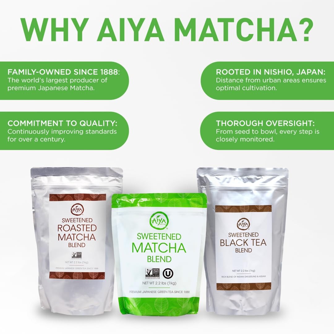 Aiya Sweetened Matcha Blend Powder Matcha Latte Powder With AntioxidantRich …