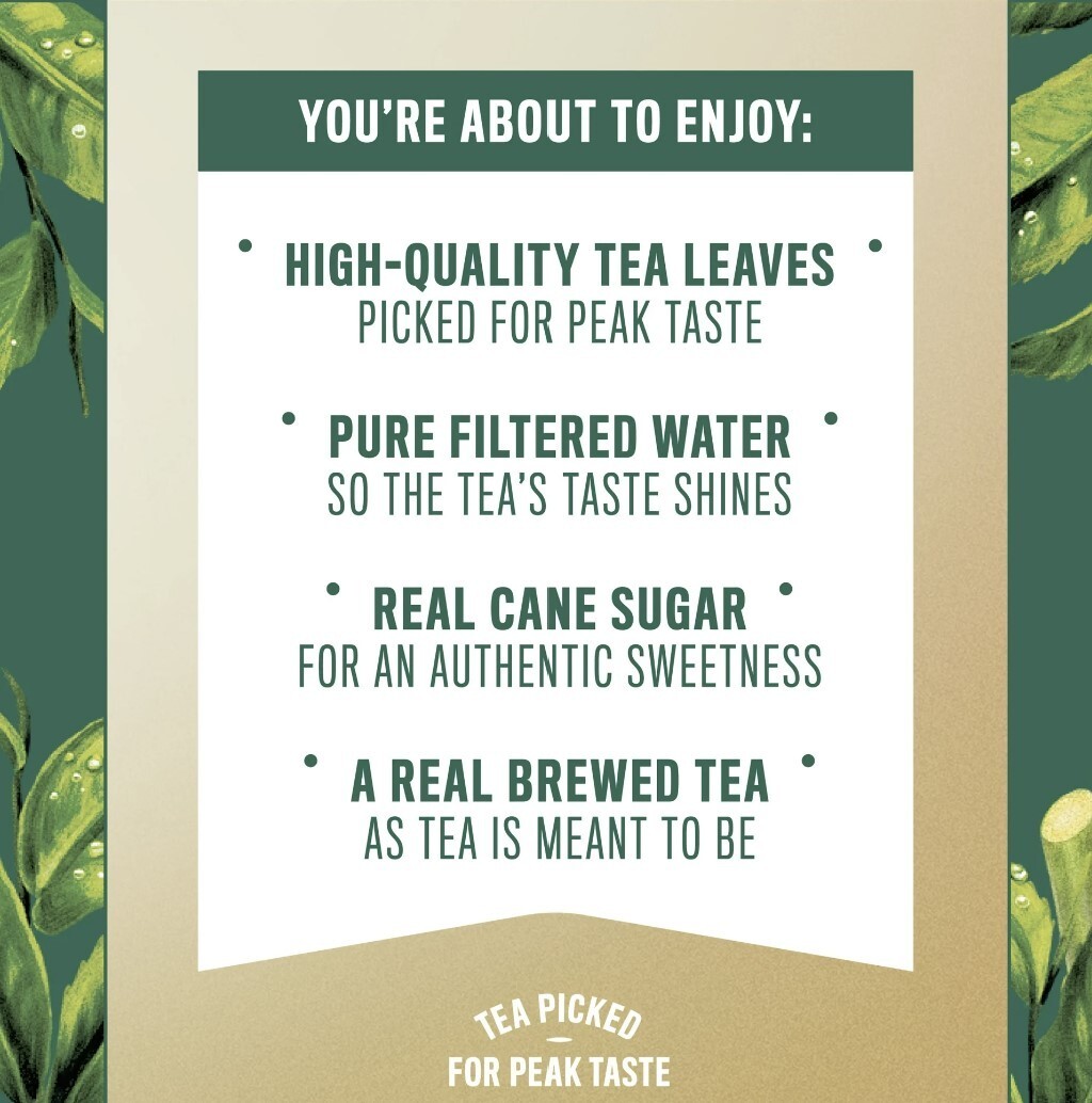 Gold Peak Real Brewed Tea Zero Sugar Diet, Tea Drink, 16.9 fl oz, 6 Bottles ,USA
