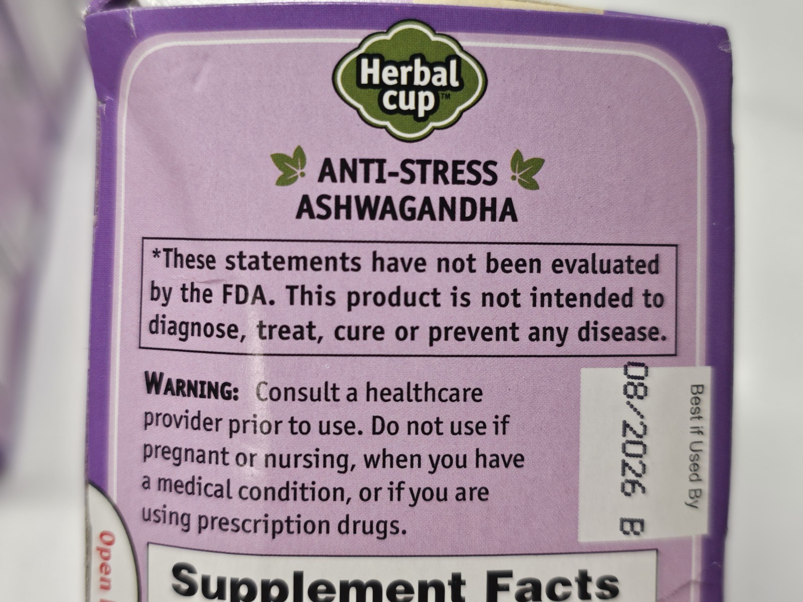 96 Bags Total 6 Boxes X 16 Pack Ayurveda Herbal Cup Anti Stress Ashwagandha Tea