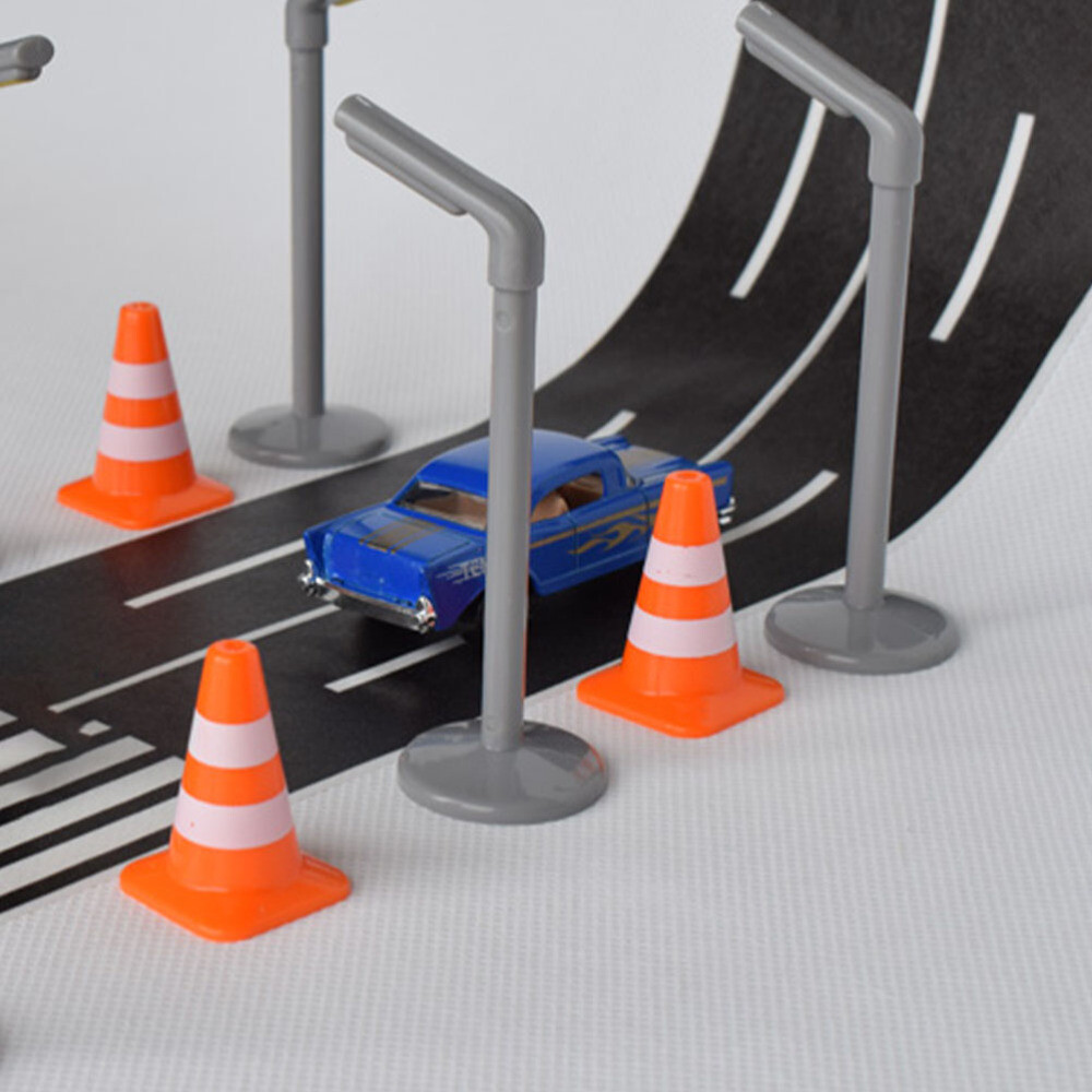 7x Traffic Cones Model Traffic Road Cones Construction Toys Model Traffic Signs