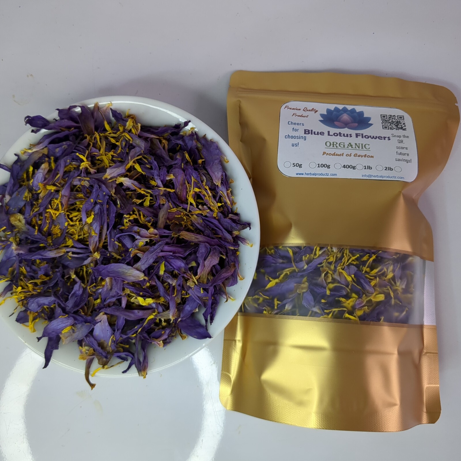 Blue lotus Flower Petals Dried Flower Organic Pure Natural Ceylon Herb Tea/Smoke