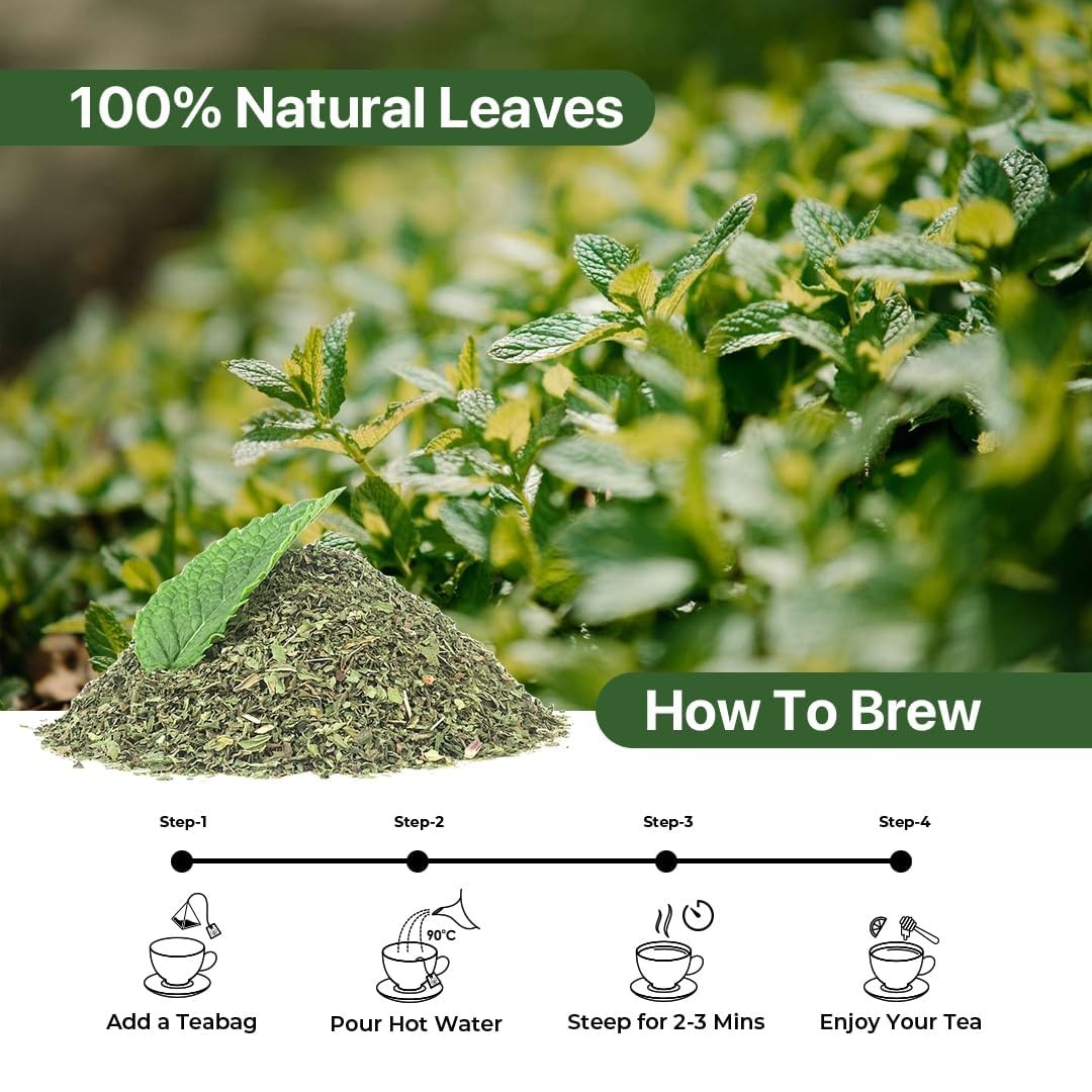 – Spearmint Tea – 100 Count – Pyramid Plant Based Tea Bag | PCOS RELIEF | Bal…